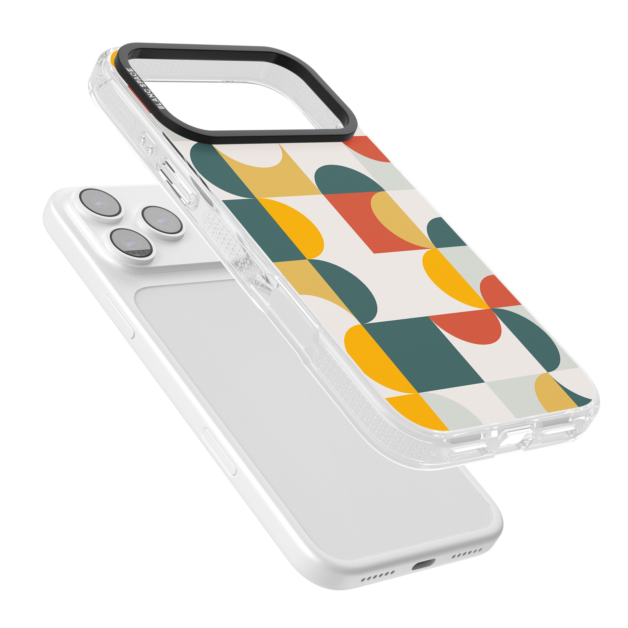 Retro Color Blocks iPhone 17 Pro Impact Air Clear Phone Case Colours