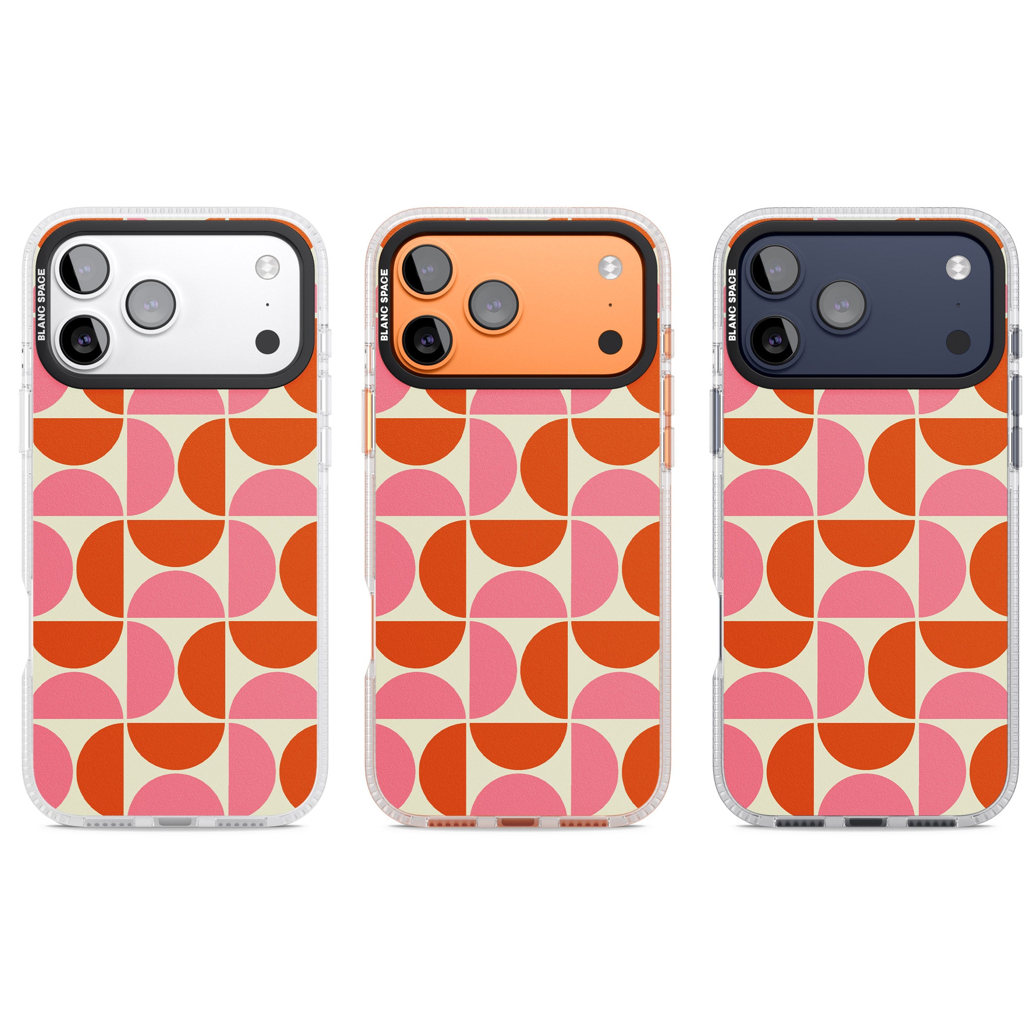 Retro Half Circle Pattern iPhone 17 Pro Impact Air Clear Phone Case APT Impact Protection