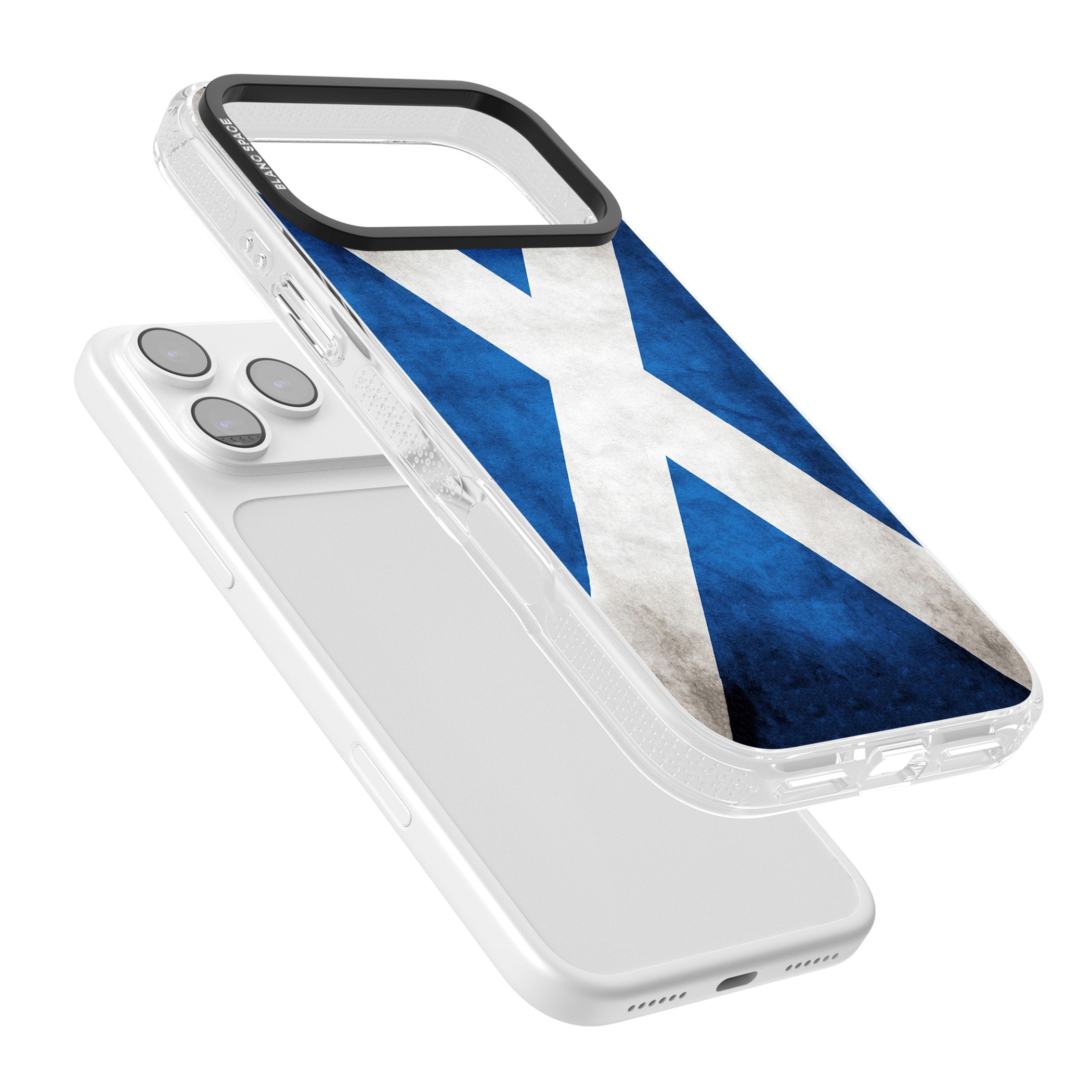 Scotland Saltire Flag iPhone 17 Pro Impact Air Clear Phone Case Colours