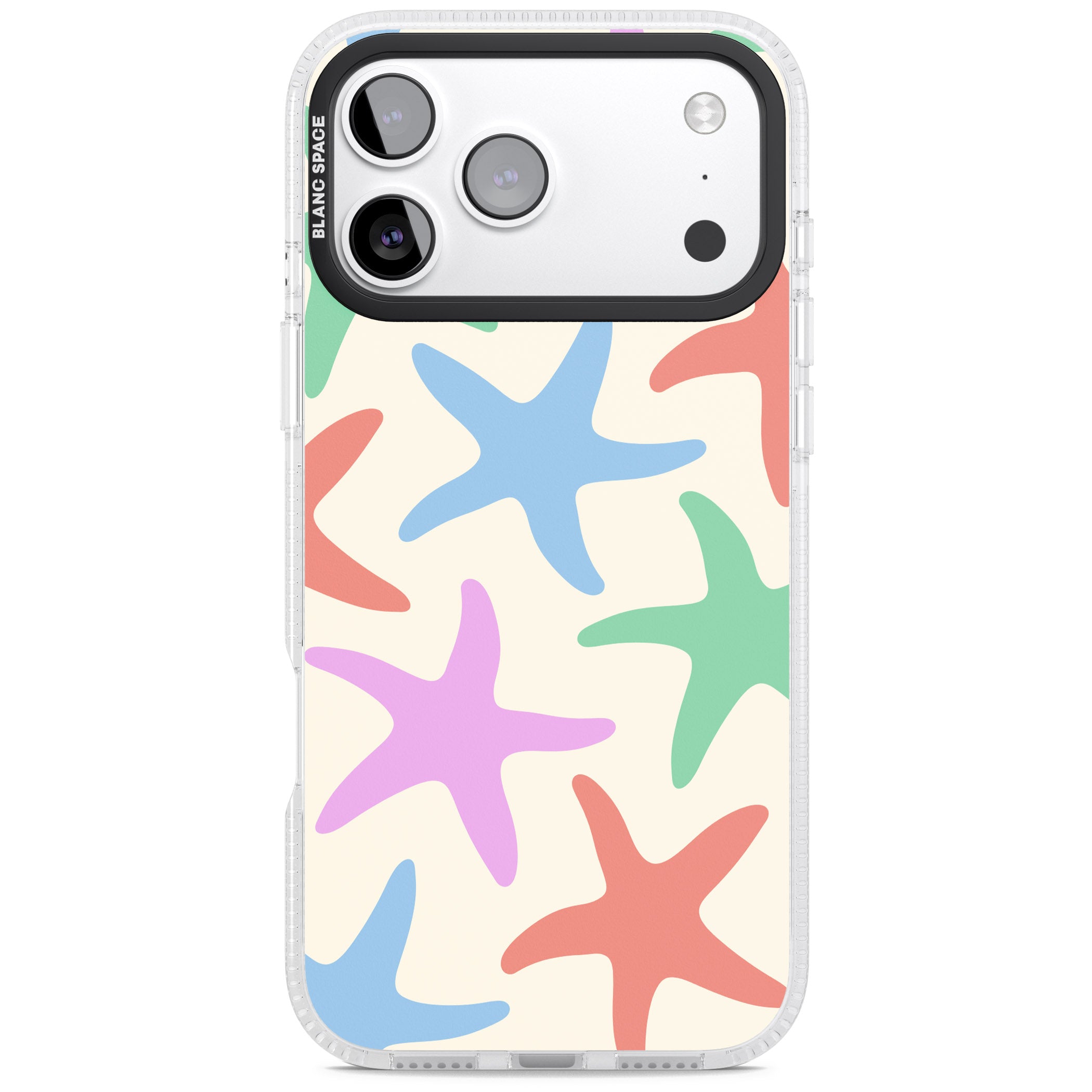 Pastel Starfish iPhone 17 Pro Impact Air Clear Phone Case
