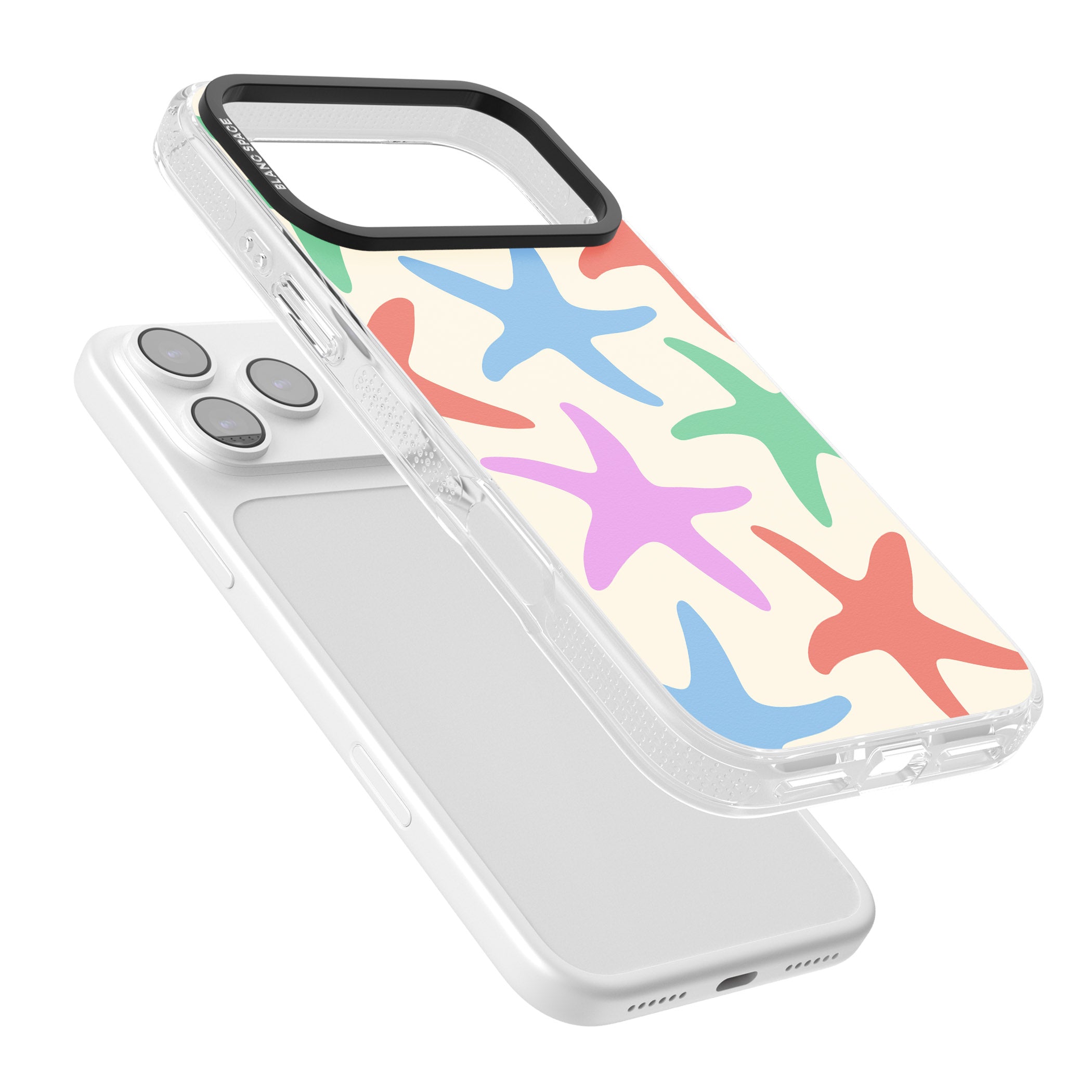 Pastel Starfish iPhone 17 Pro Impact Air Clear Phone Case Colours