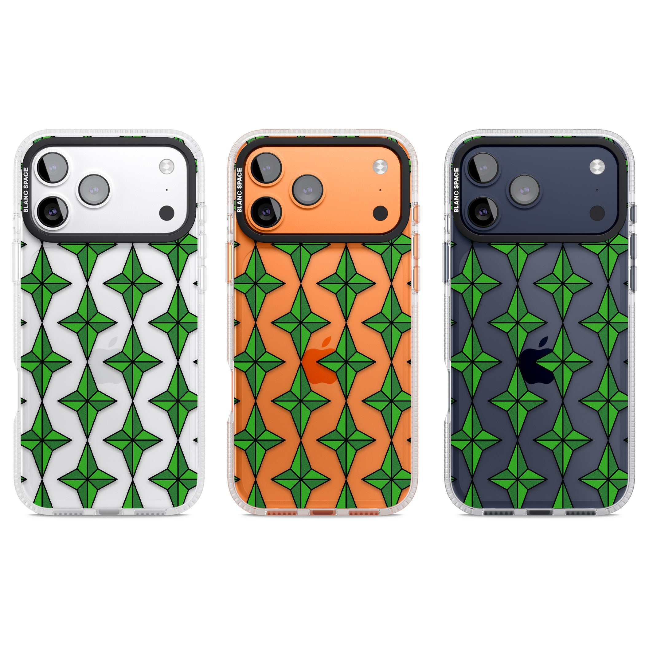 Emerald Stars Pattern (Clear) iPhone 17 Pro Impact Air Clear Phone Case APT Impact Protection