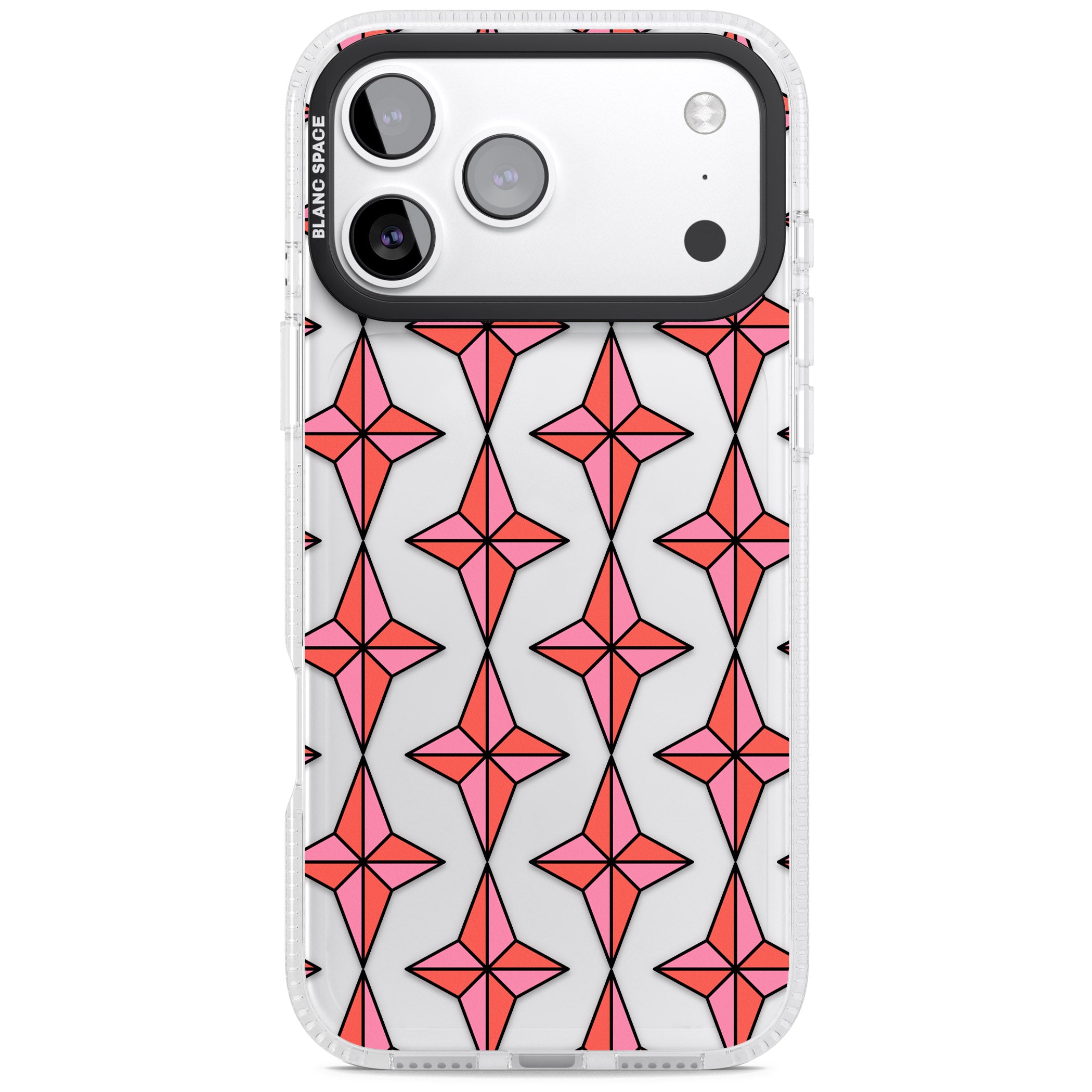 Rose Stars Pattern (Clear) iPhone 17 Pro Max Impact Air Clear Phone Case