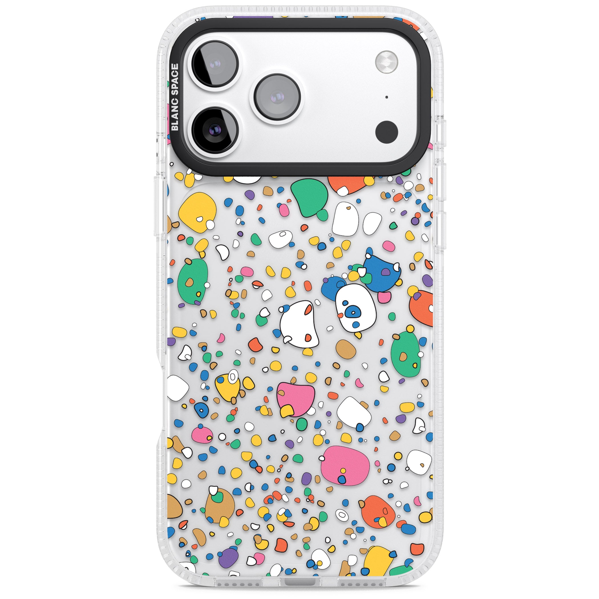 Colourful Confetti Pebbles iPhone 17 Pro Impact Air Clear Phone Case