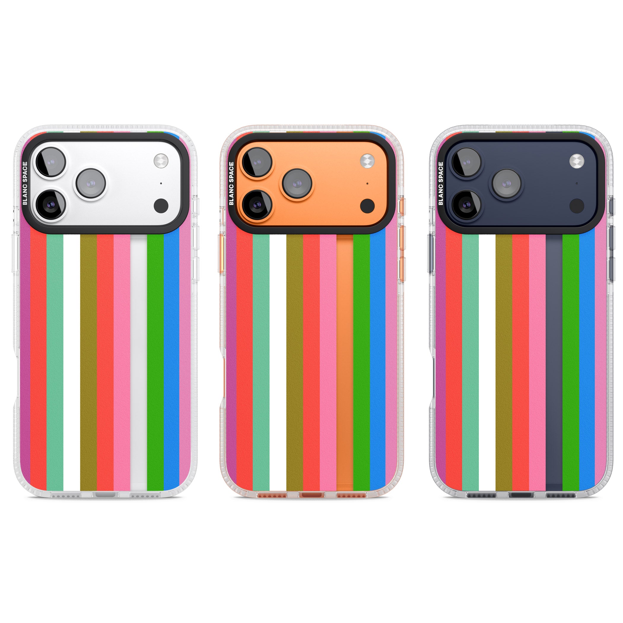 Vibrant Stripes iPhone 17 Pro Impact Air Clear Phone Case APT Impact Protection