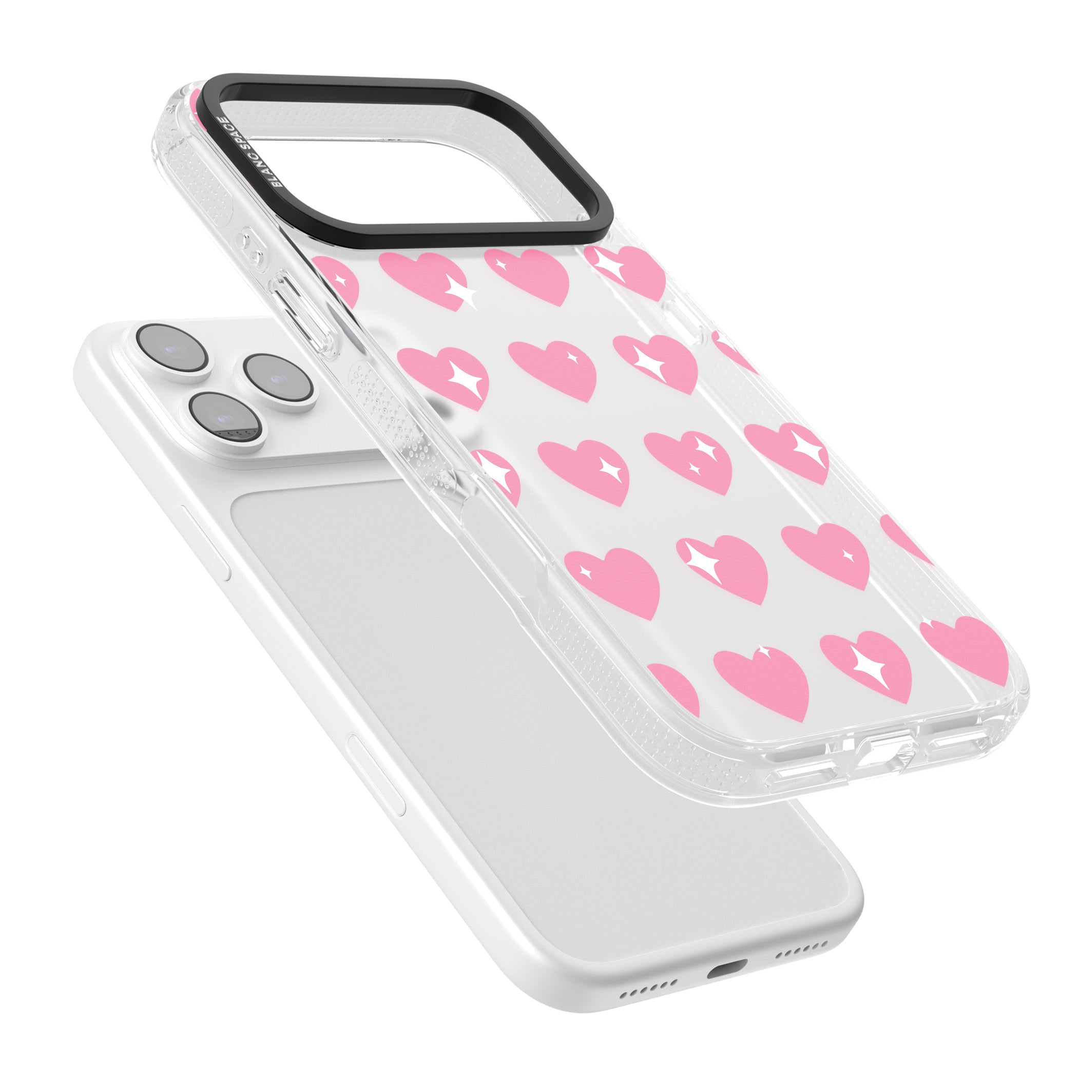 Sweet Hearts iPhone 17 Pro Impact Air Clear Phone Case Colours