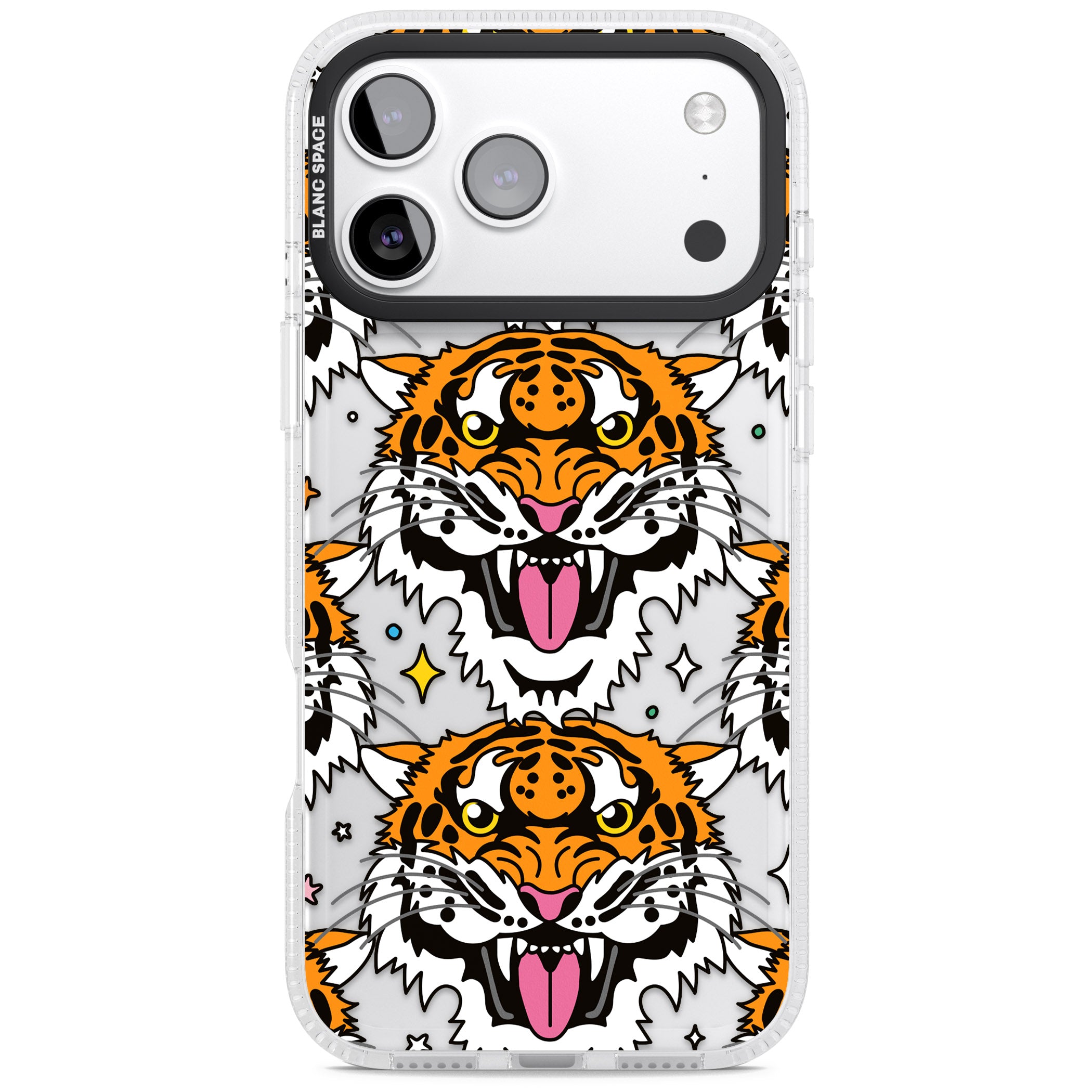 Fierce Jungle Tigers iPhone 17 Pro Impact Air Clear Phone Case