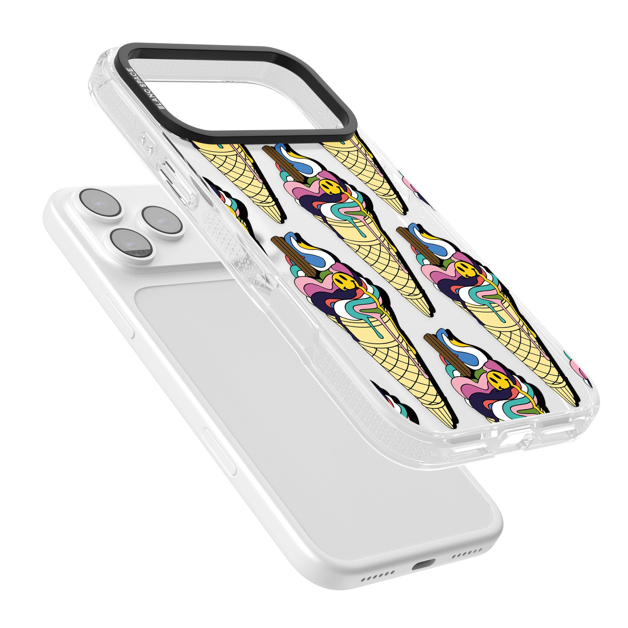 Trip & Drip Ice Cream iPhone 17 Pro Impact Air Clear Phone Case Colours