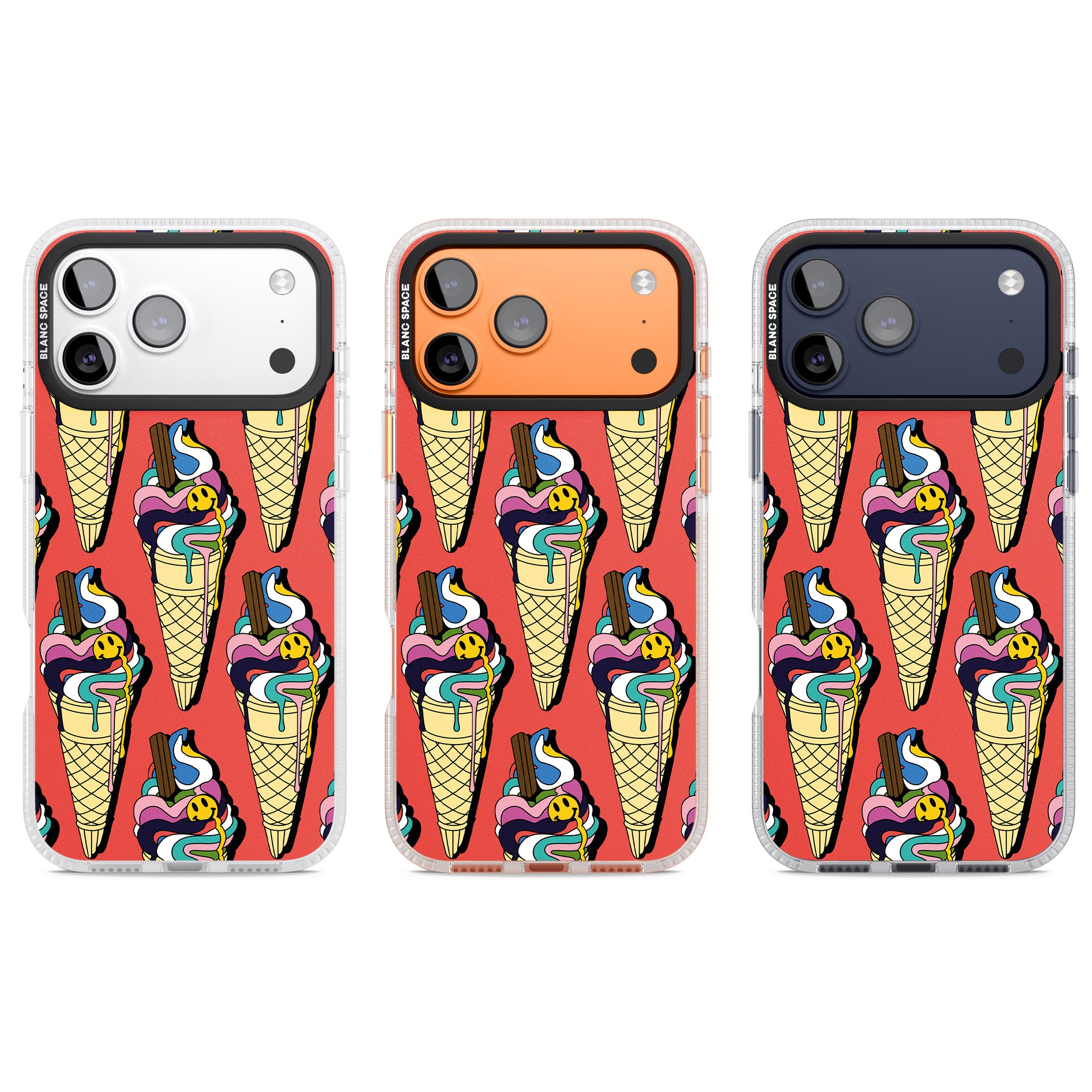 Trip & Drip Ice Cream (Red) iPhone 17 Pro Impact Air Clear Phone Case APT Impact Protection