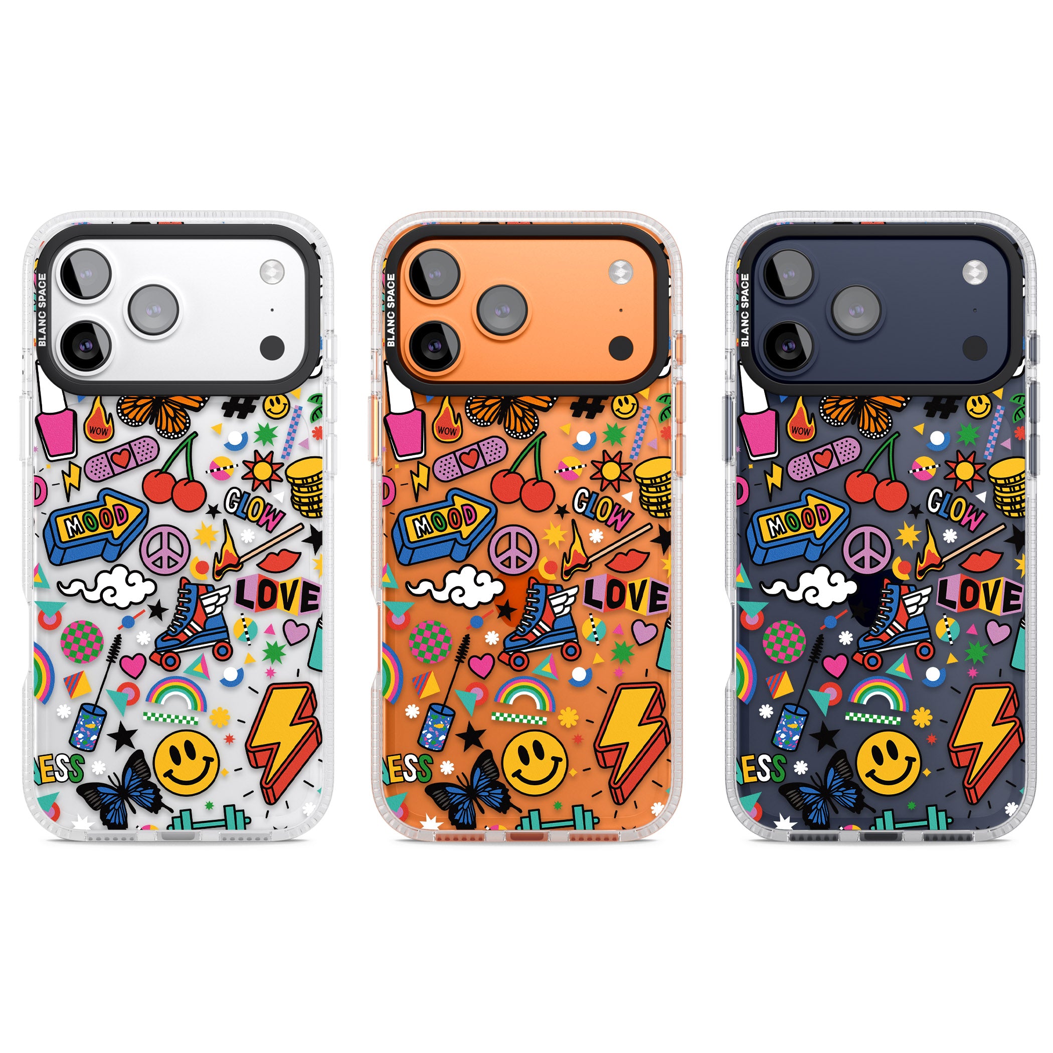 Electric Love iPhone 17 Pro Impact Air Clear Phone Case APT Impact Protection