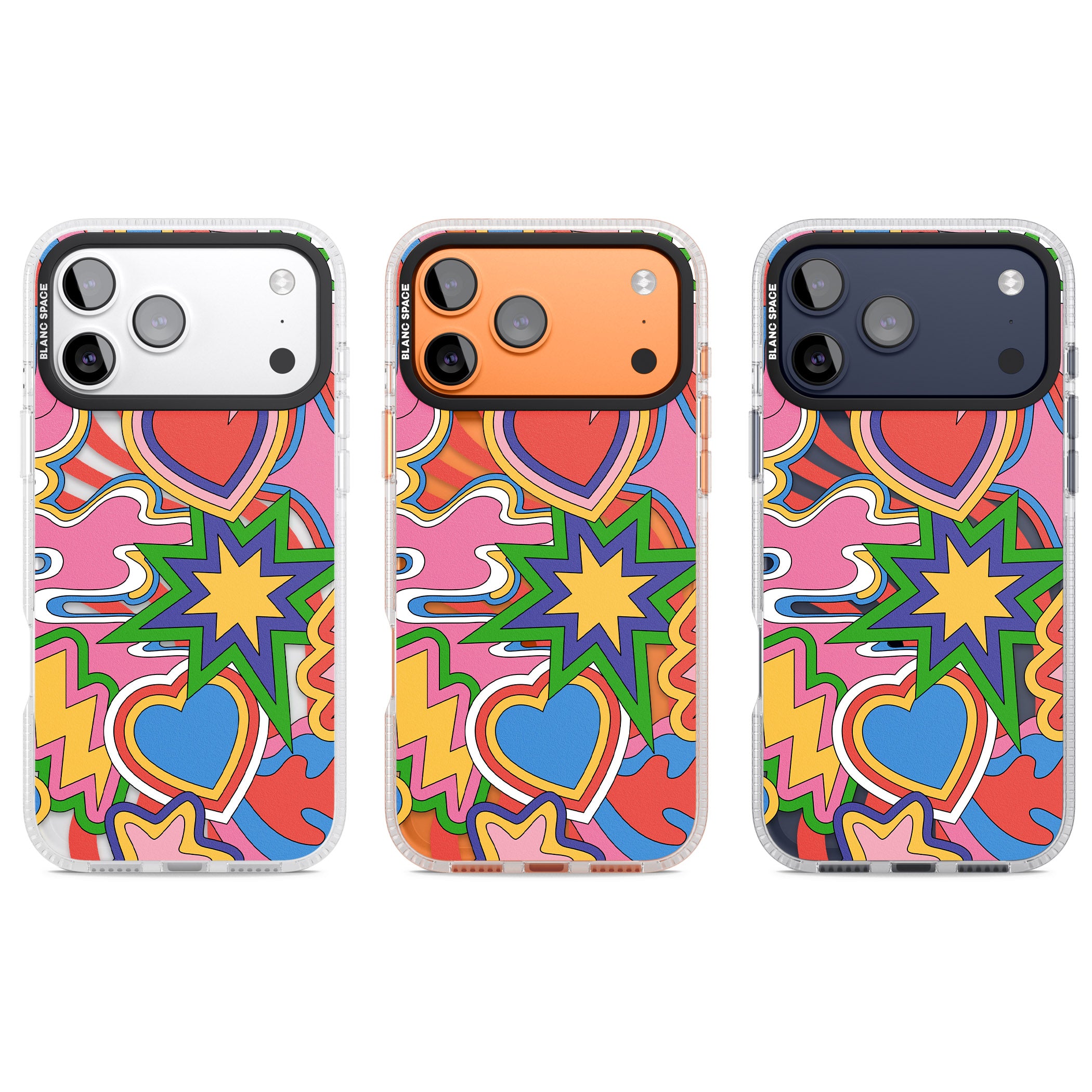 Psychedelic Pop Art Explosion iPhone 17 Pro Impact Air Clear Phone Case APT Impact Protection
