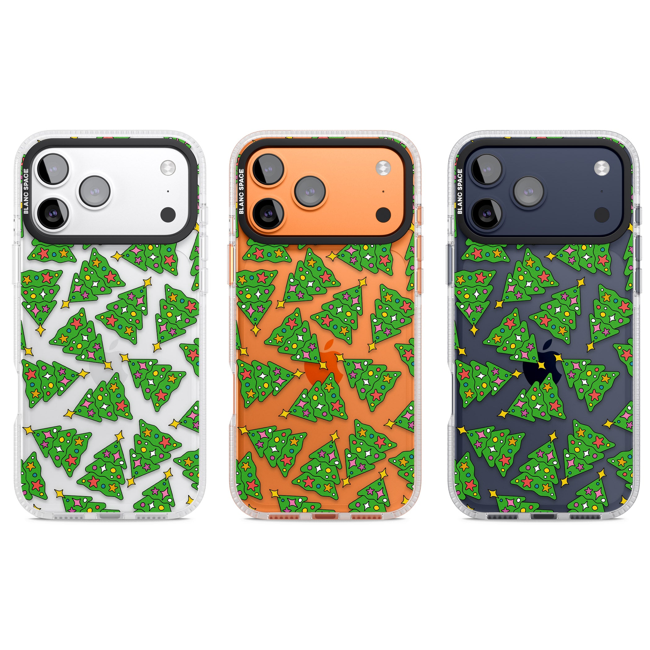 Christmas Tree Pattern iPhone 17 Pro Impact Air Clear Phone Case APT Impact Protection