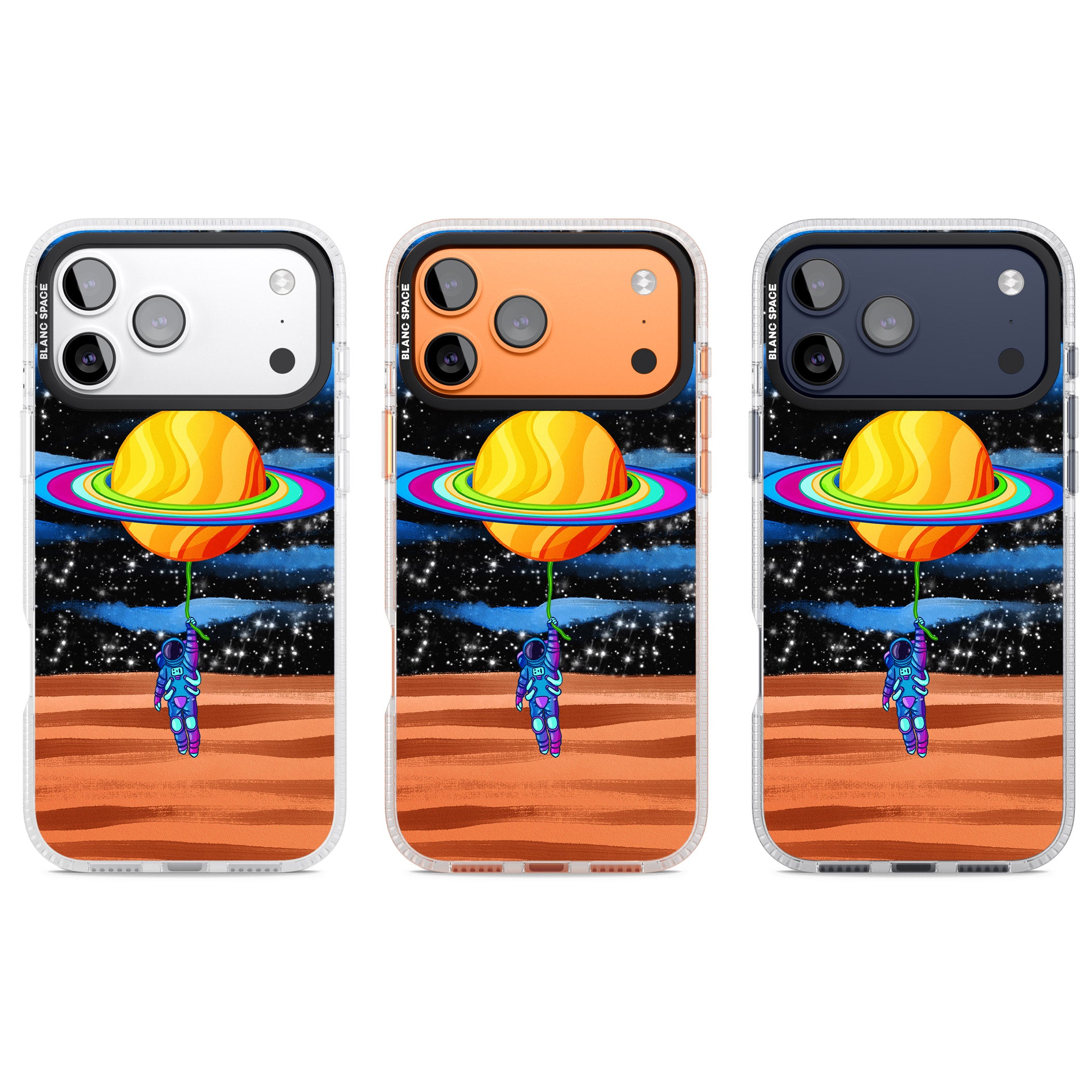 World On Helium iPhone 17 Pro Impact Air Clear Phone Case APT Impact Protection