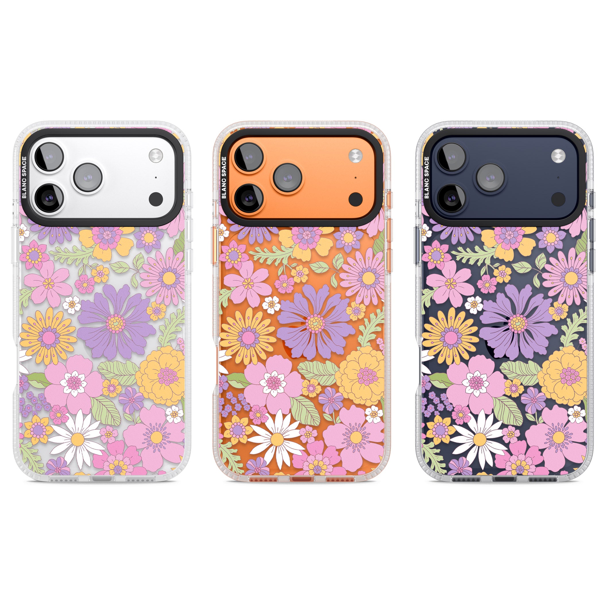 Soft Flower Mix iPhone 17 Pro Impact Air Clear Phone Case APT Impact Protection