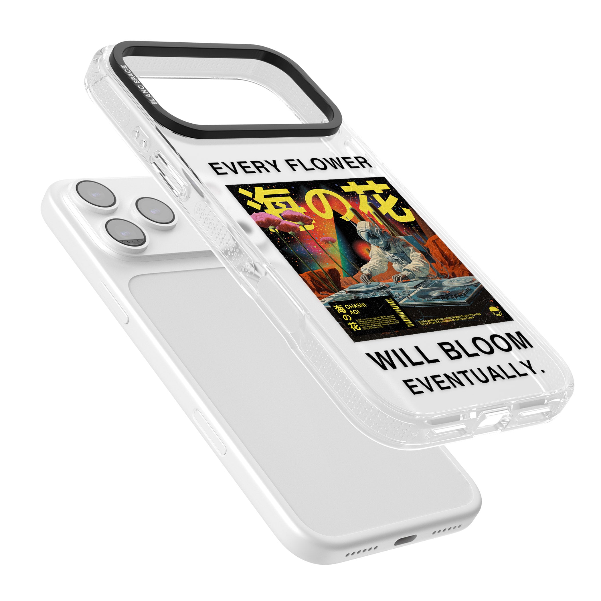 Every Flower Will Bloom Eventually iPhone 17 Pro Impact Air Clear Phone Case Colours