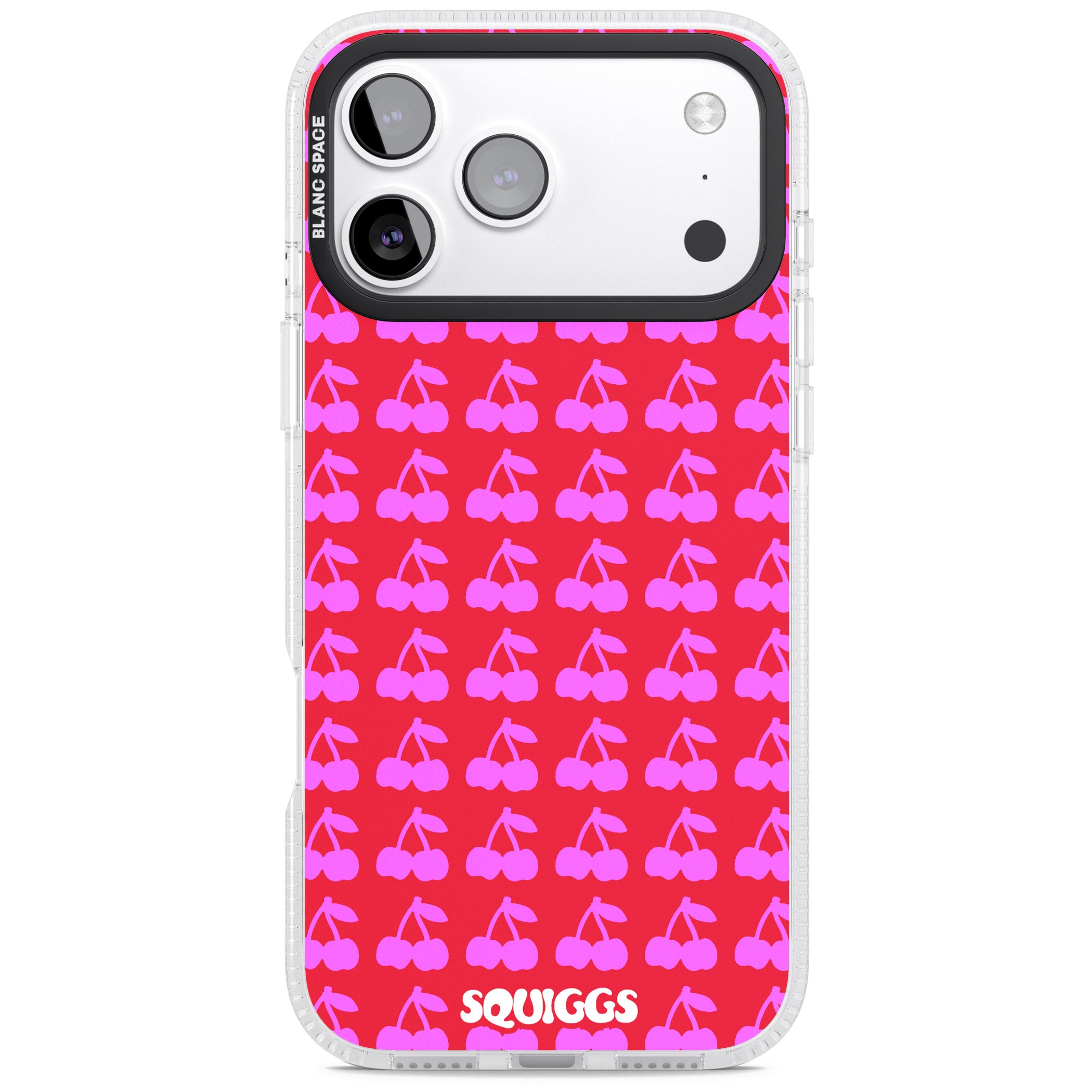 Red Cherries iPhone 17 Pro Impact Air Clear Phone Case