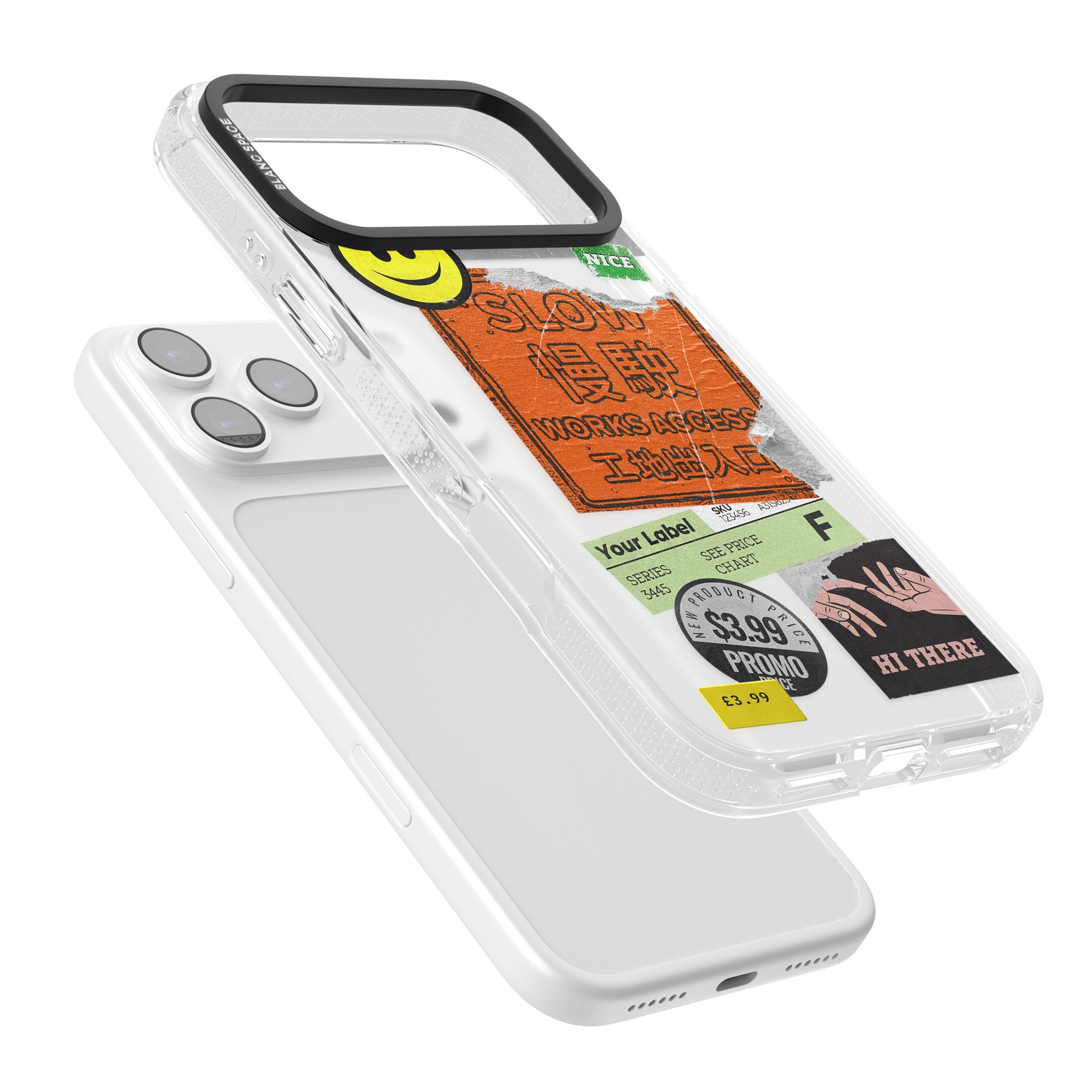 Kanji Signs Sticker Mix iPhone 17 Pro Impact Air Clear Phone Case Colours