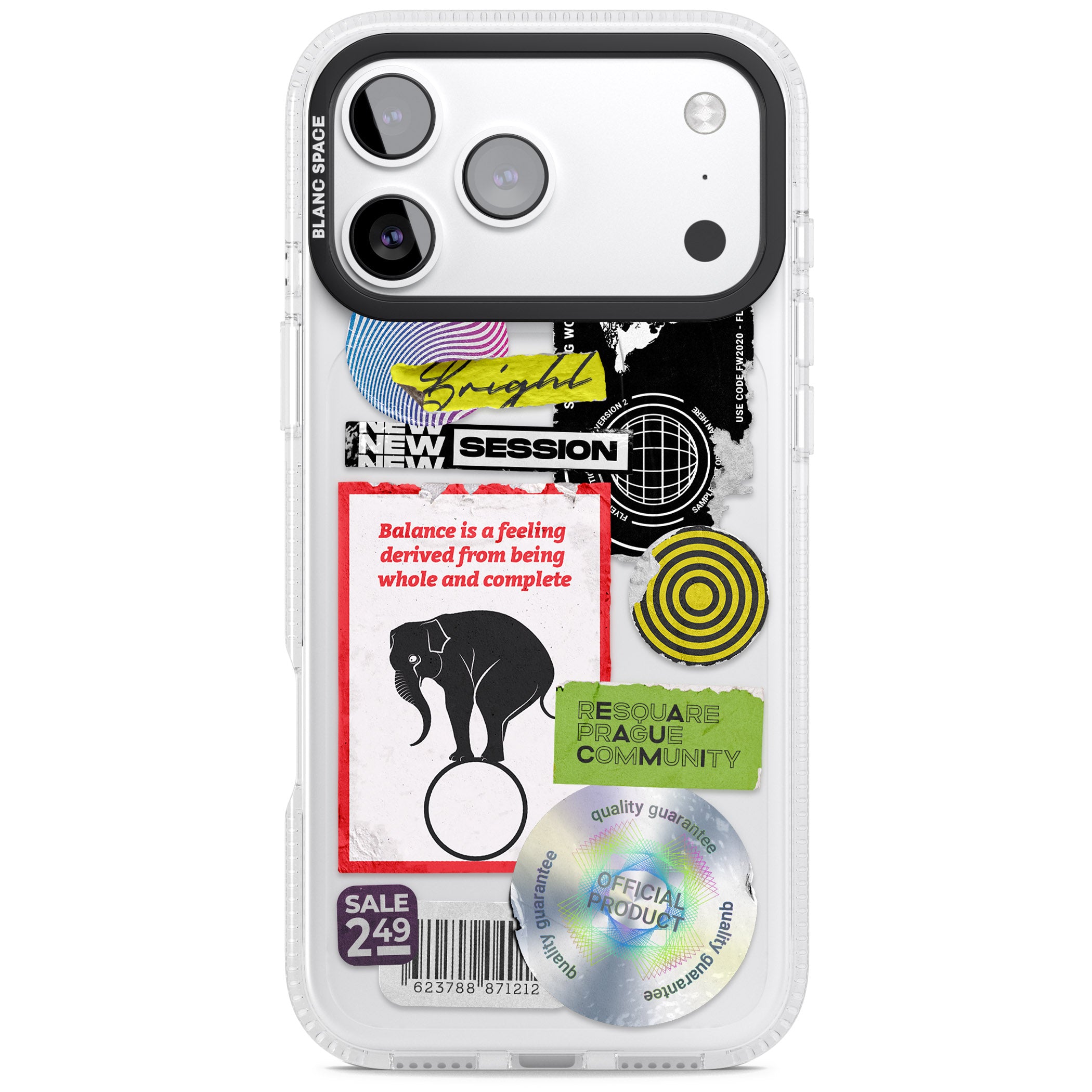 Peeled Sticker Mix iPhone 17 Pro Impact Air Clear Phone Case