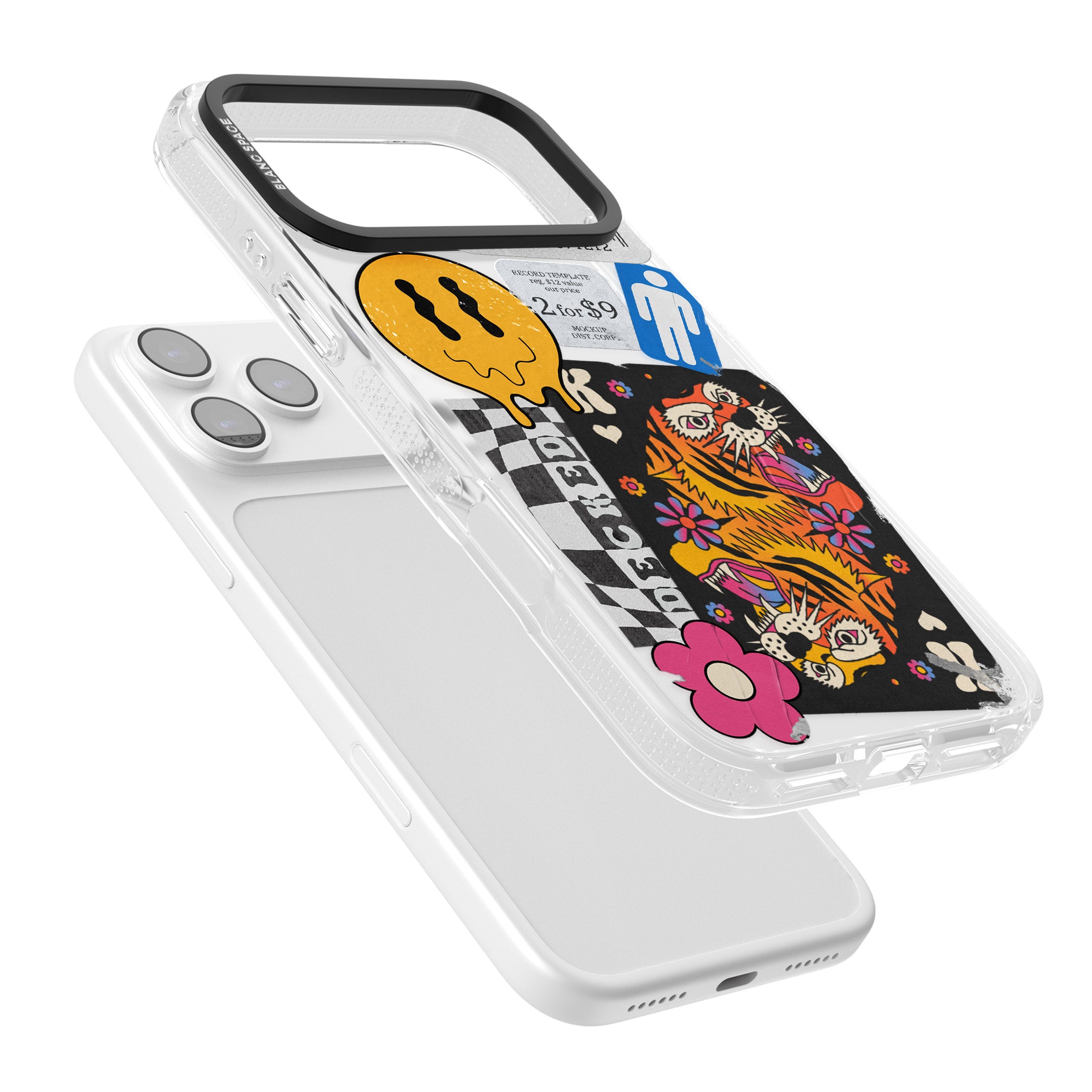 Electric Vibes iPhone 17 Pro Impact Air Clear Phone Case Colours