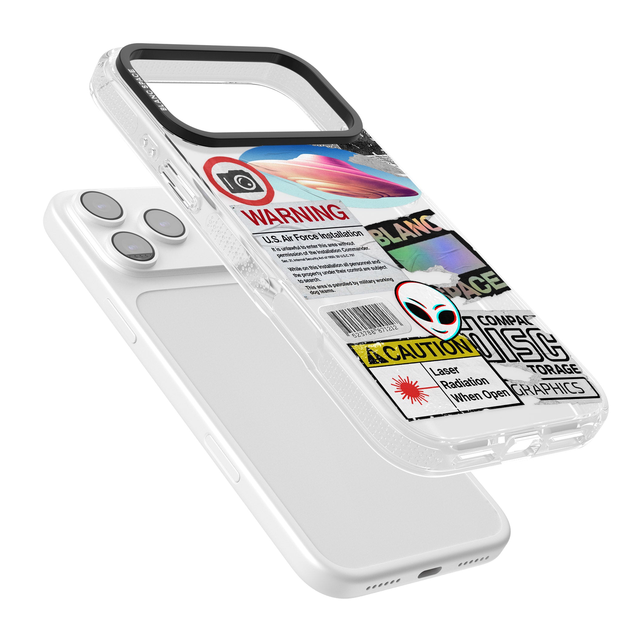 Cosmic Encounters iPhone 17 Pro Impact Air Clear Phone Case Colours