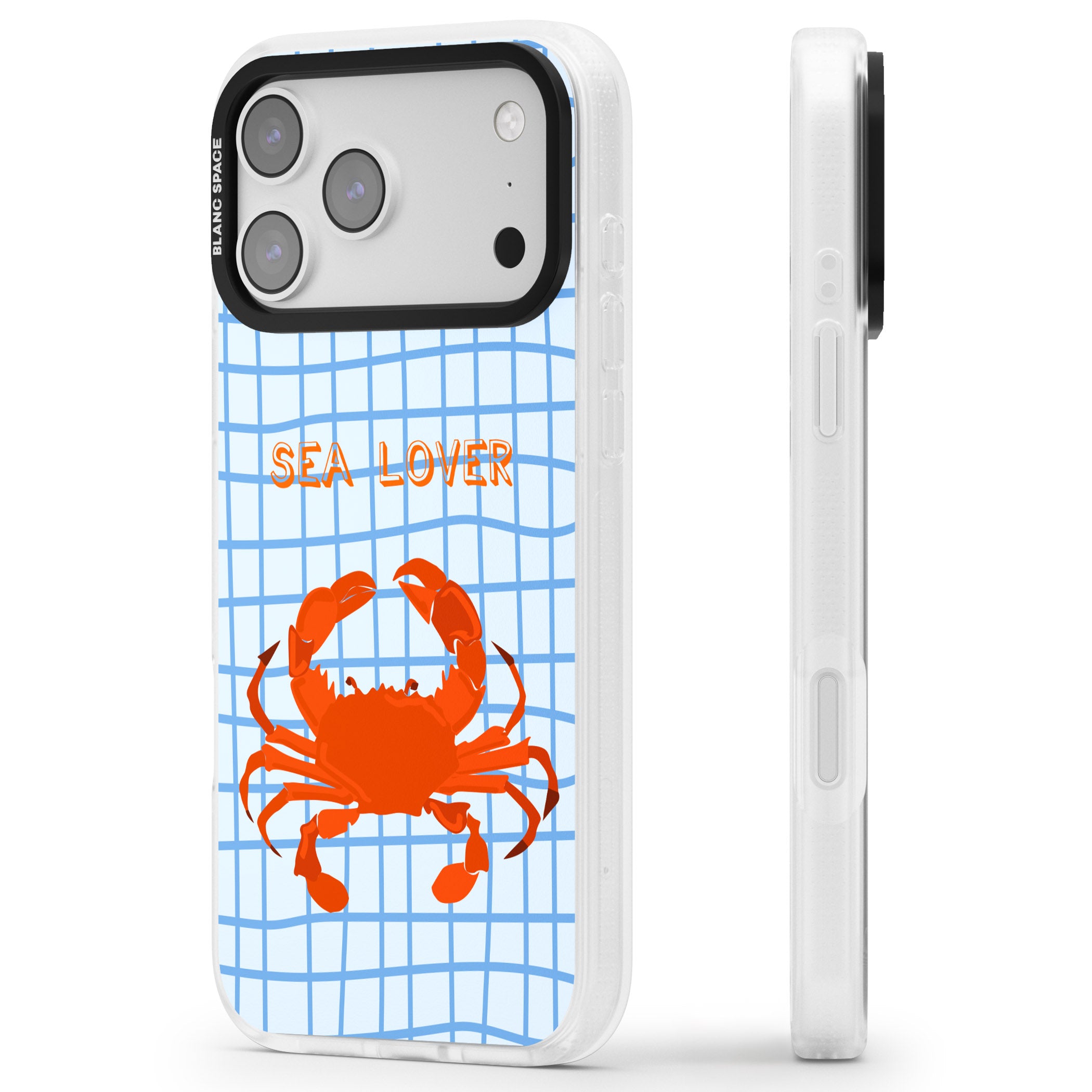 Sea Lover iPhone 17 Pro Impact Air Clear Phone Case Side Profile