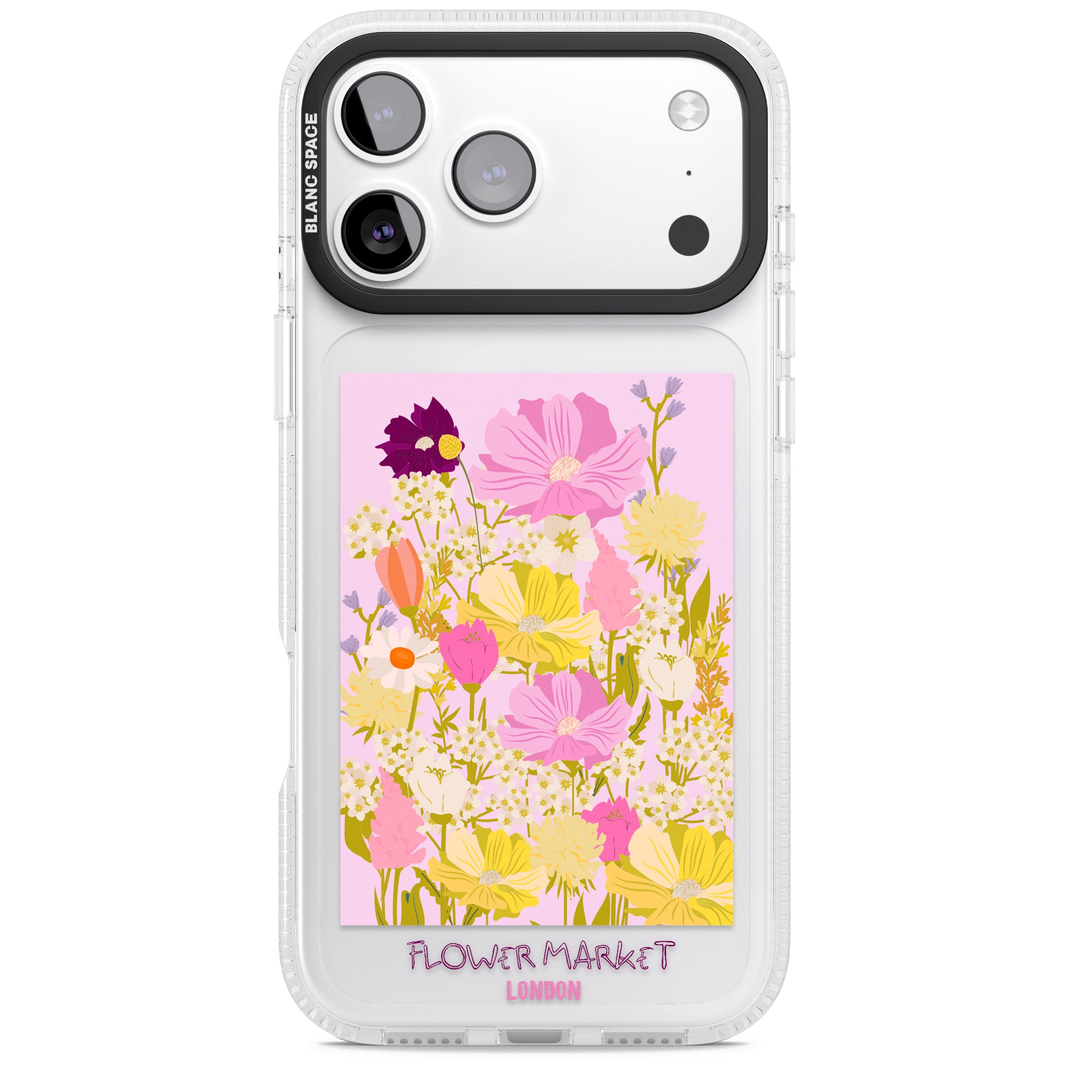 Flower Market iPhone 17 Pro Impact Air Clear Phone Case