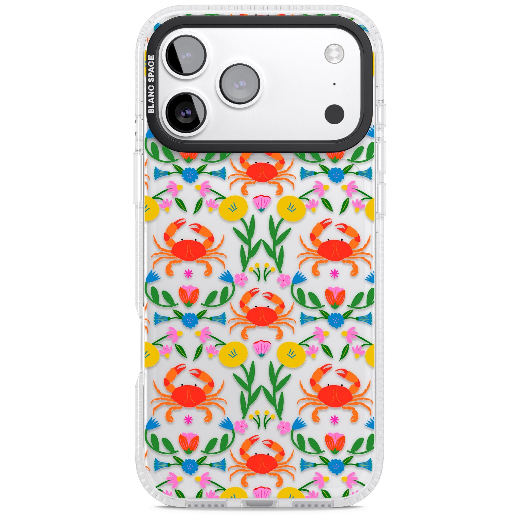Crabs Flowers iPhone 17 Pro Max Impact Air Clear Phone Case