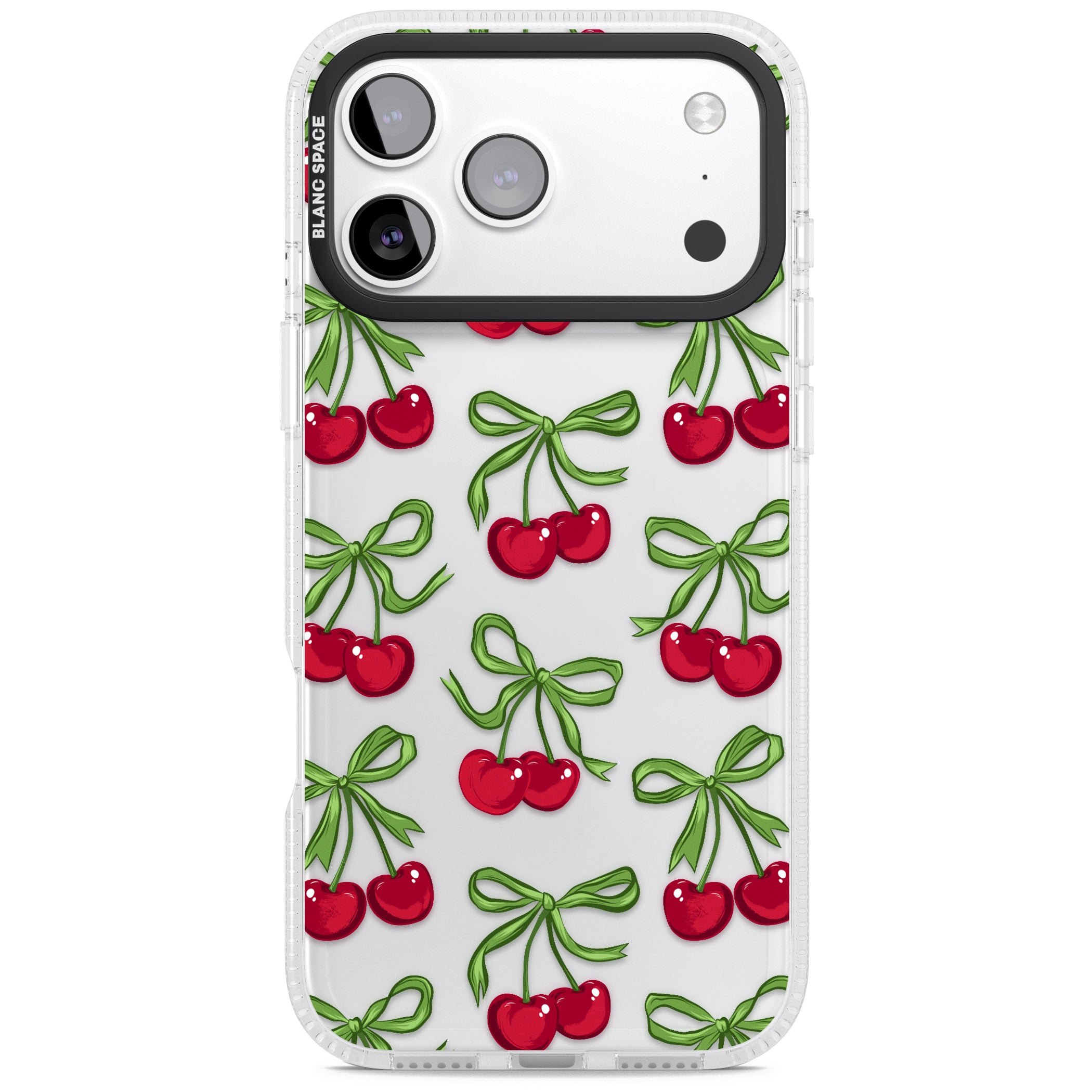 Cherry Bows iPhone 17 Pro Impact Air Clear Phone Case