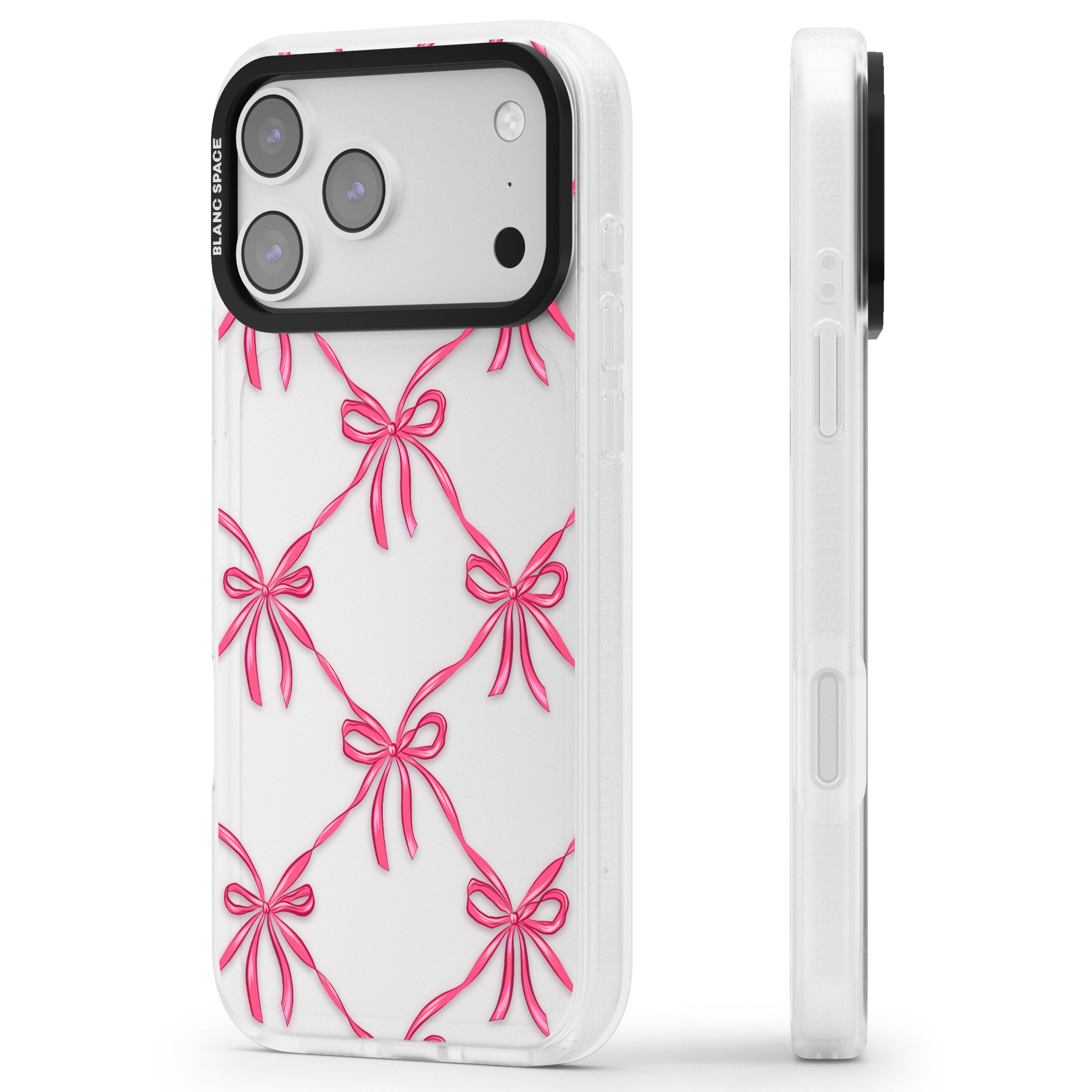 Bow Knots iPhone 17 Pro Impact Air Clear Phone Case Side Profile