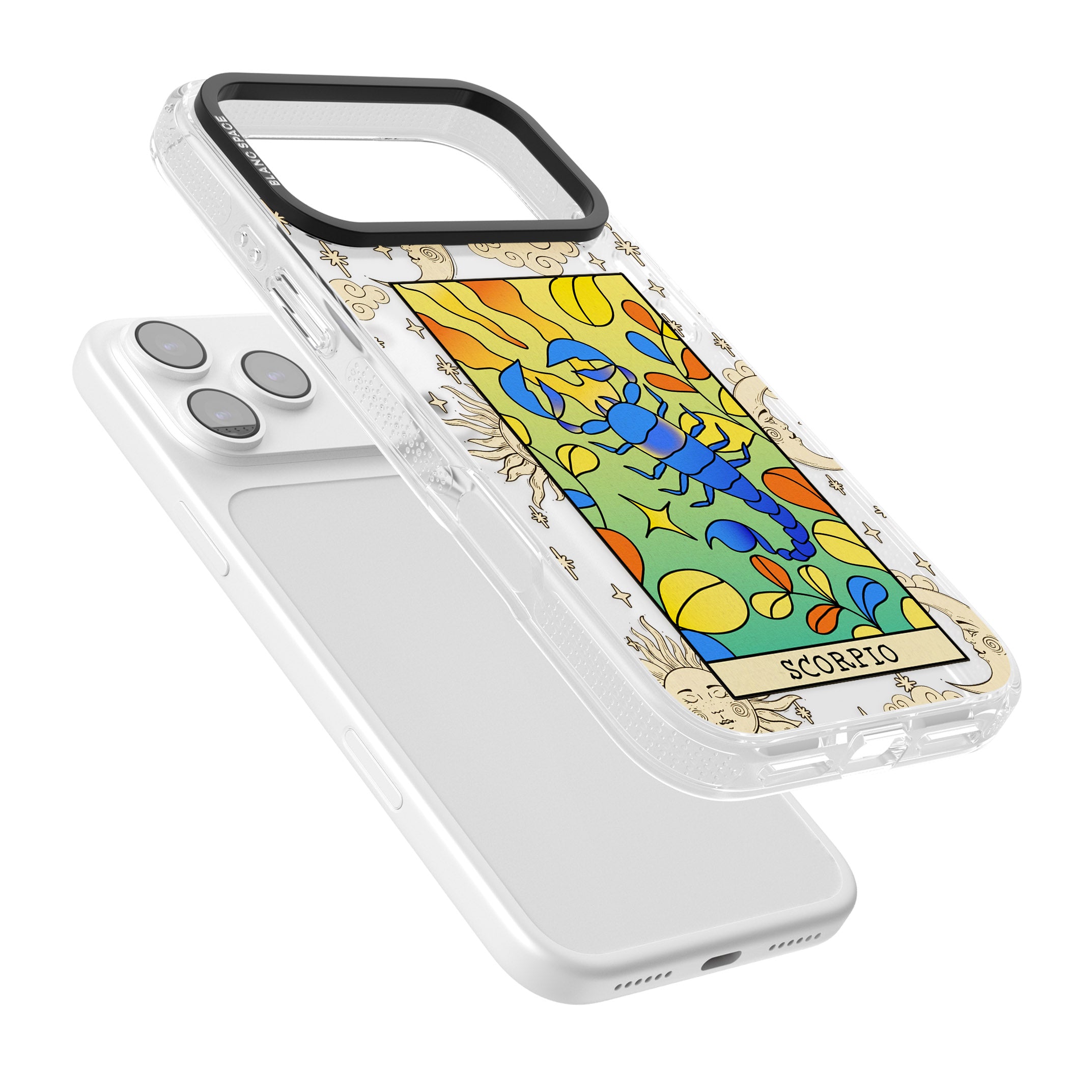 Celestial Zodiac Scorpio iPhone 17 Pro Impact Air Clear Phone Case Colours
