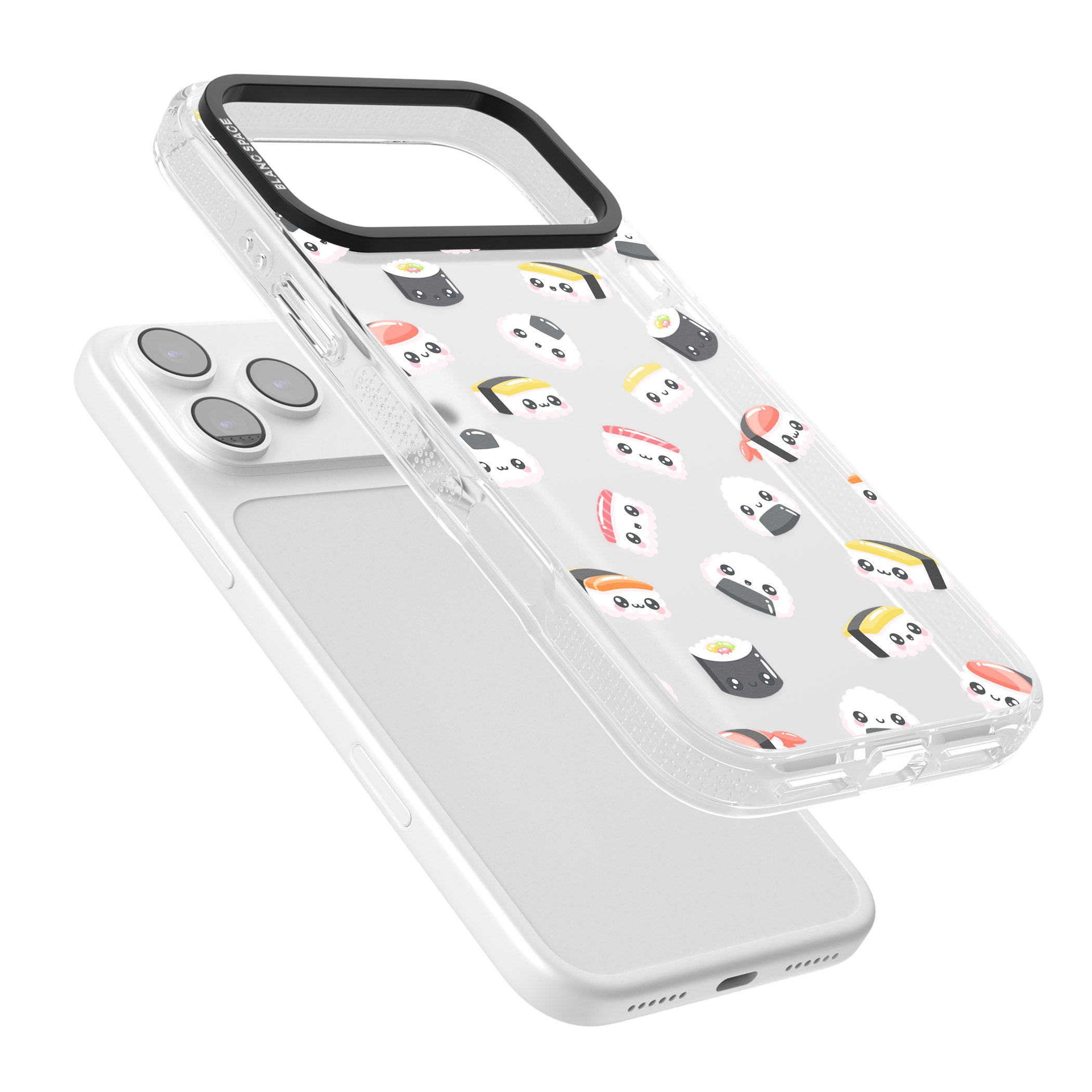 Kawaii Sushi iPhone 17 Pro Impact Air Clear Phone Case Colours