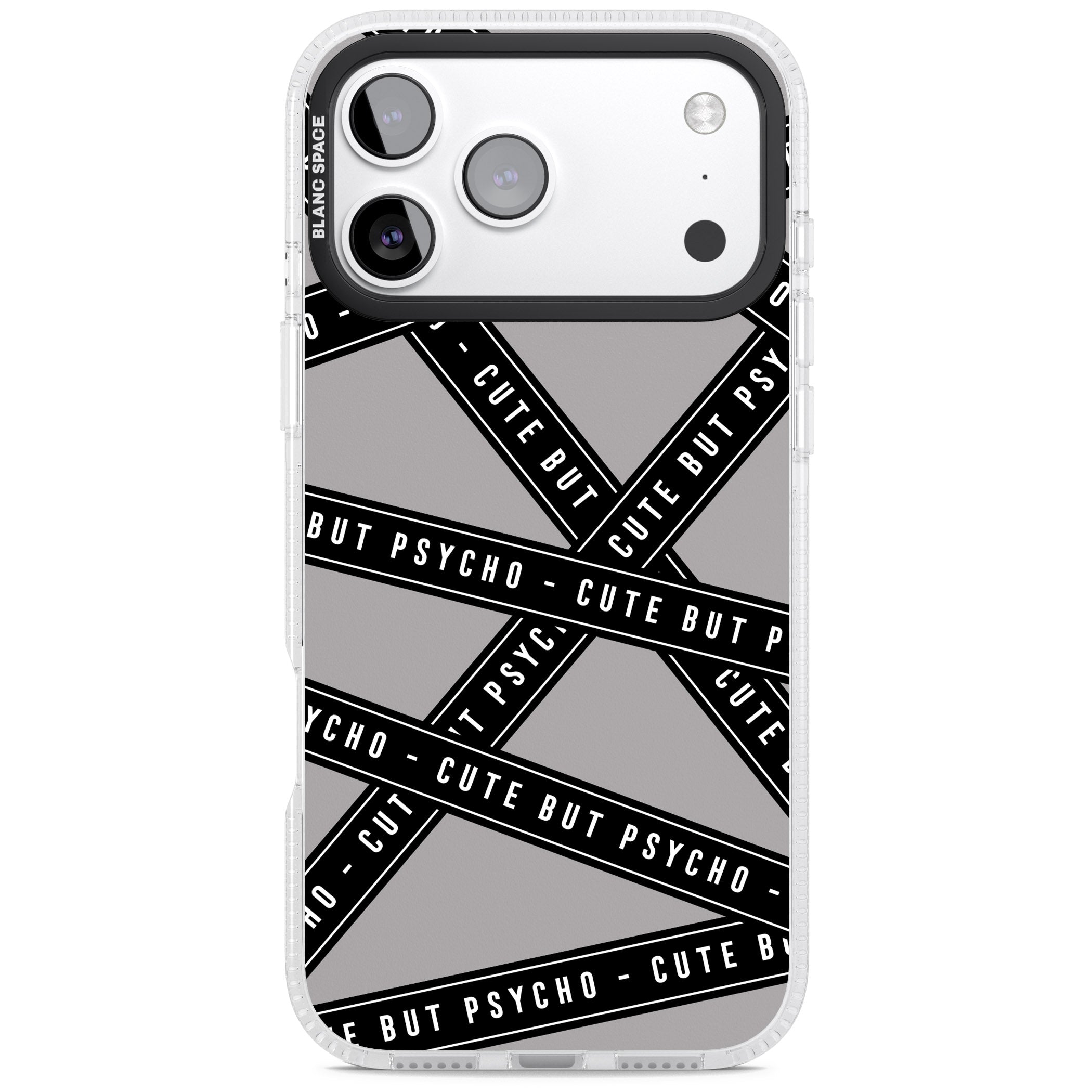 Cute But Psycho iPhone 17 Pro Impact Air Clear Phone Case