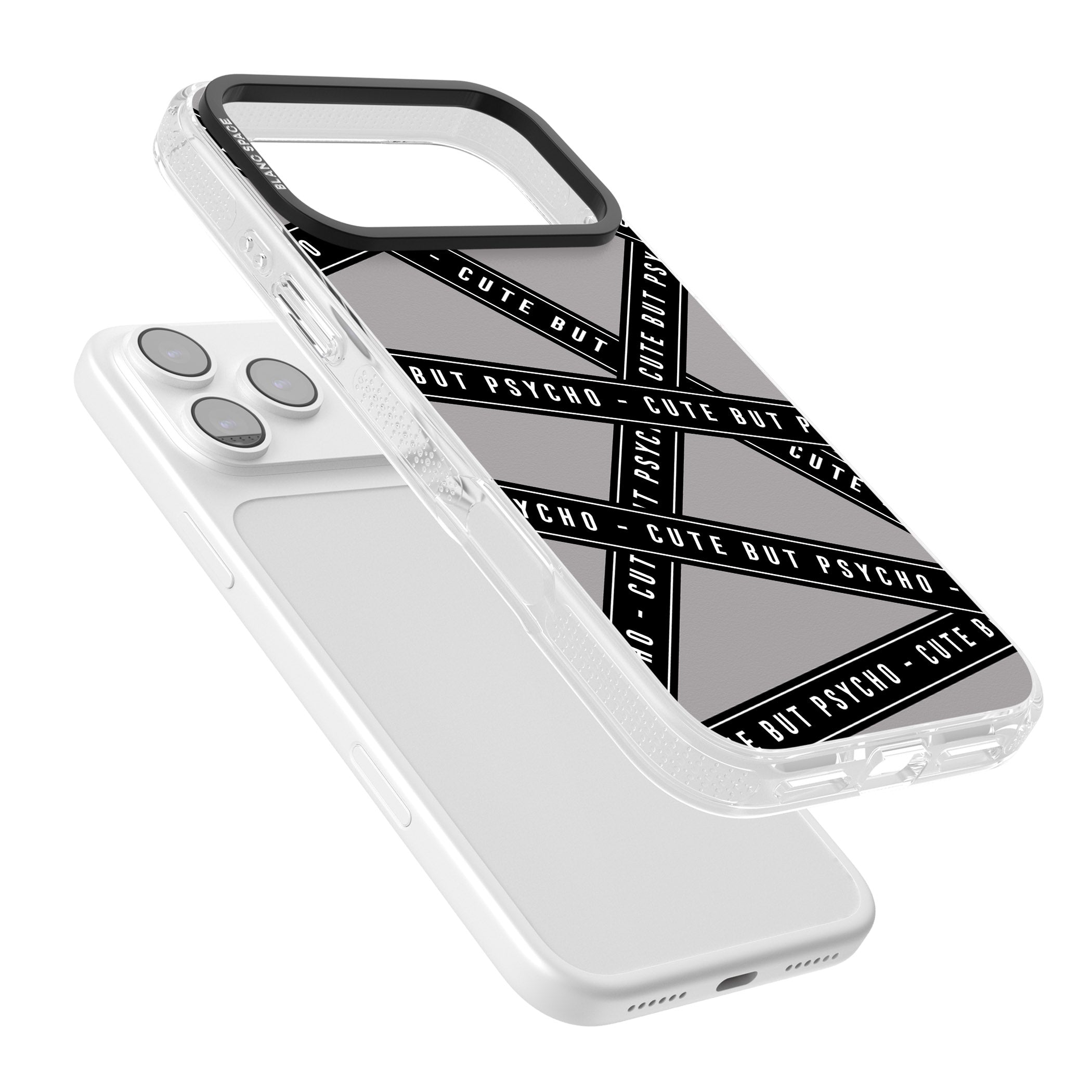 Cute But Psycho iPhone 17 Pro Impact Air Clear Phone Case Colours