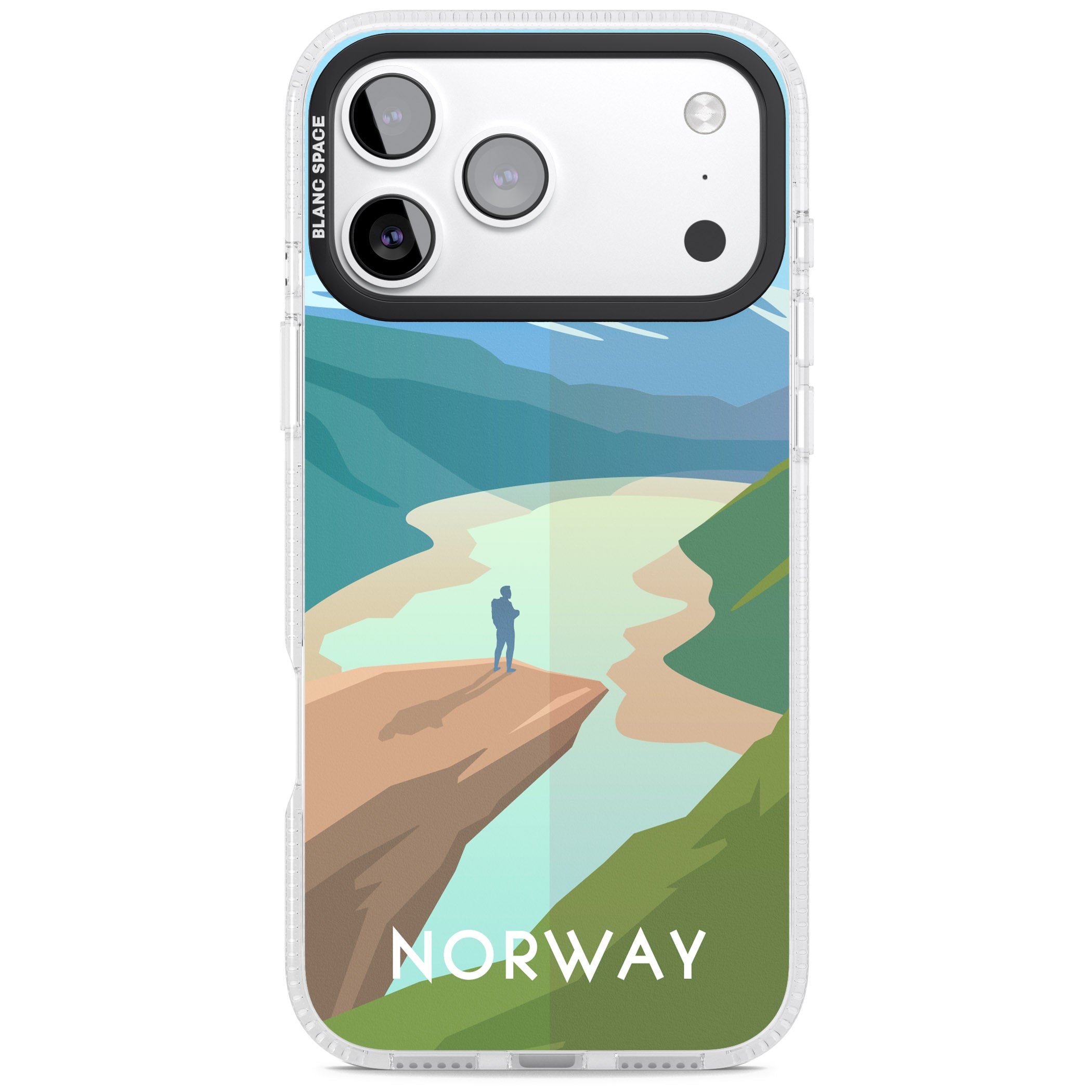Vintage Travel Poster Norway iPhone 17 Pro Impact Air Clear Phone Case