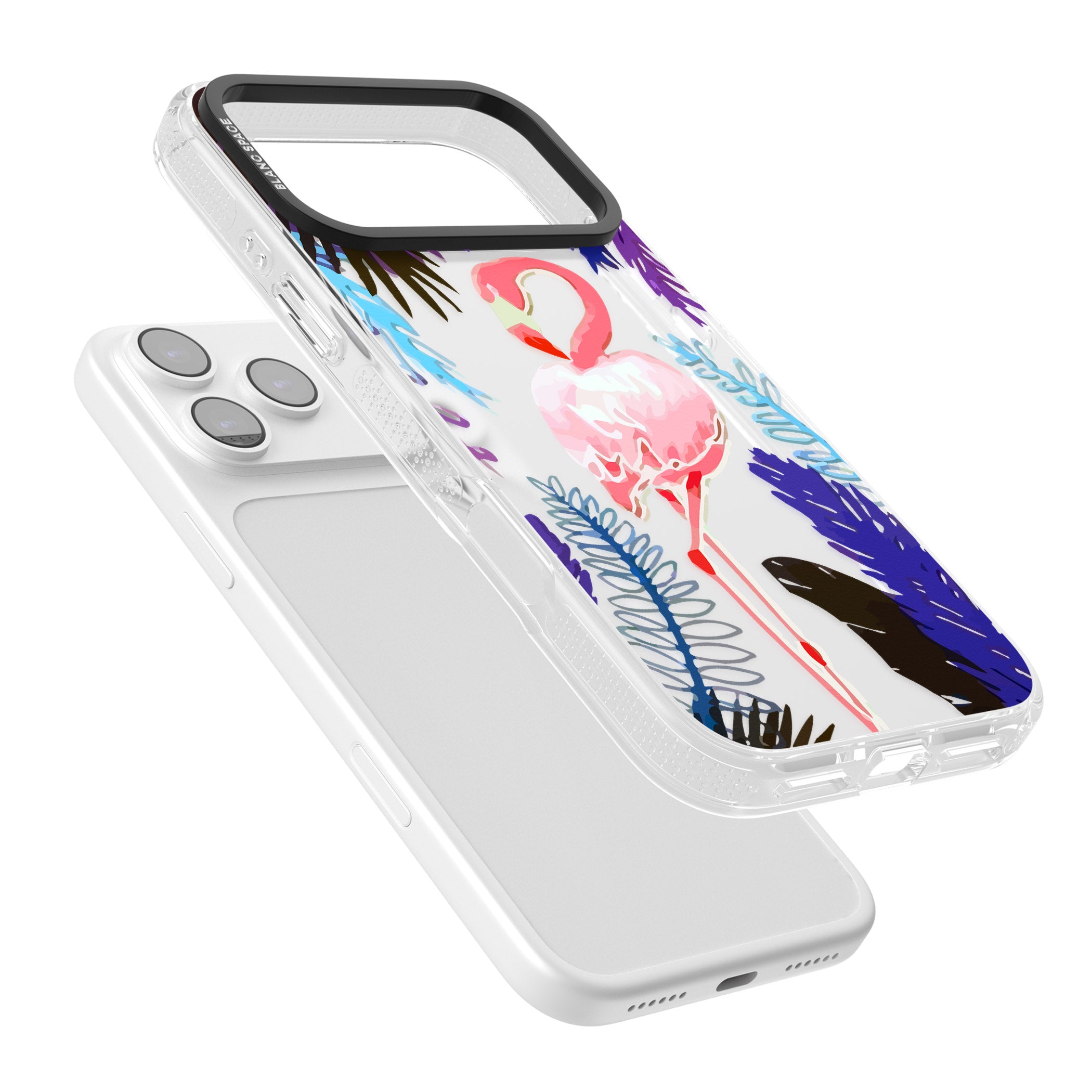 Tropical Flamingo iPhone 17 Pro Max Impact Air Clear Phone Case Colours