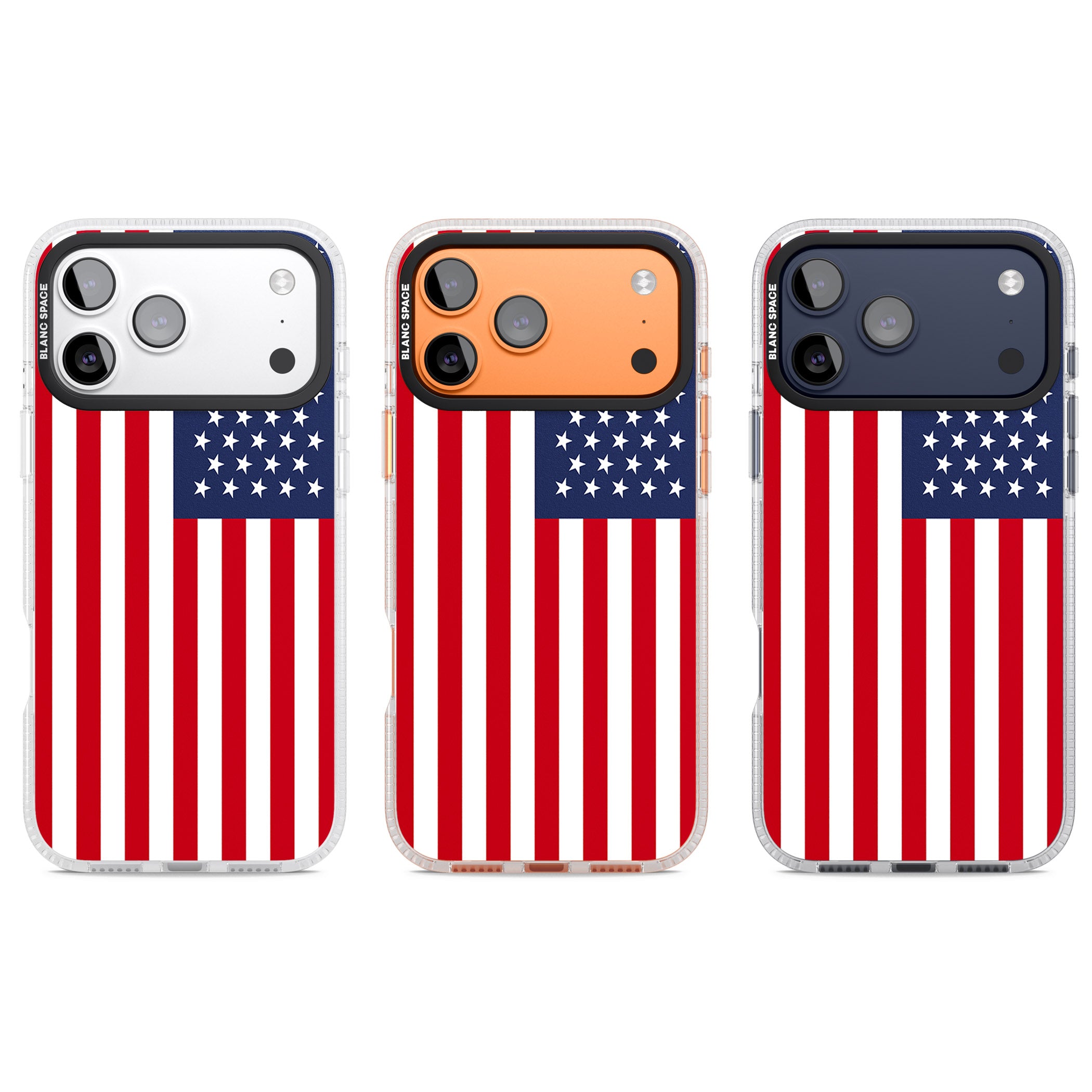 American Flag iPhone 17 Pro Impact Air Clear Phone Case APT Impact Protection