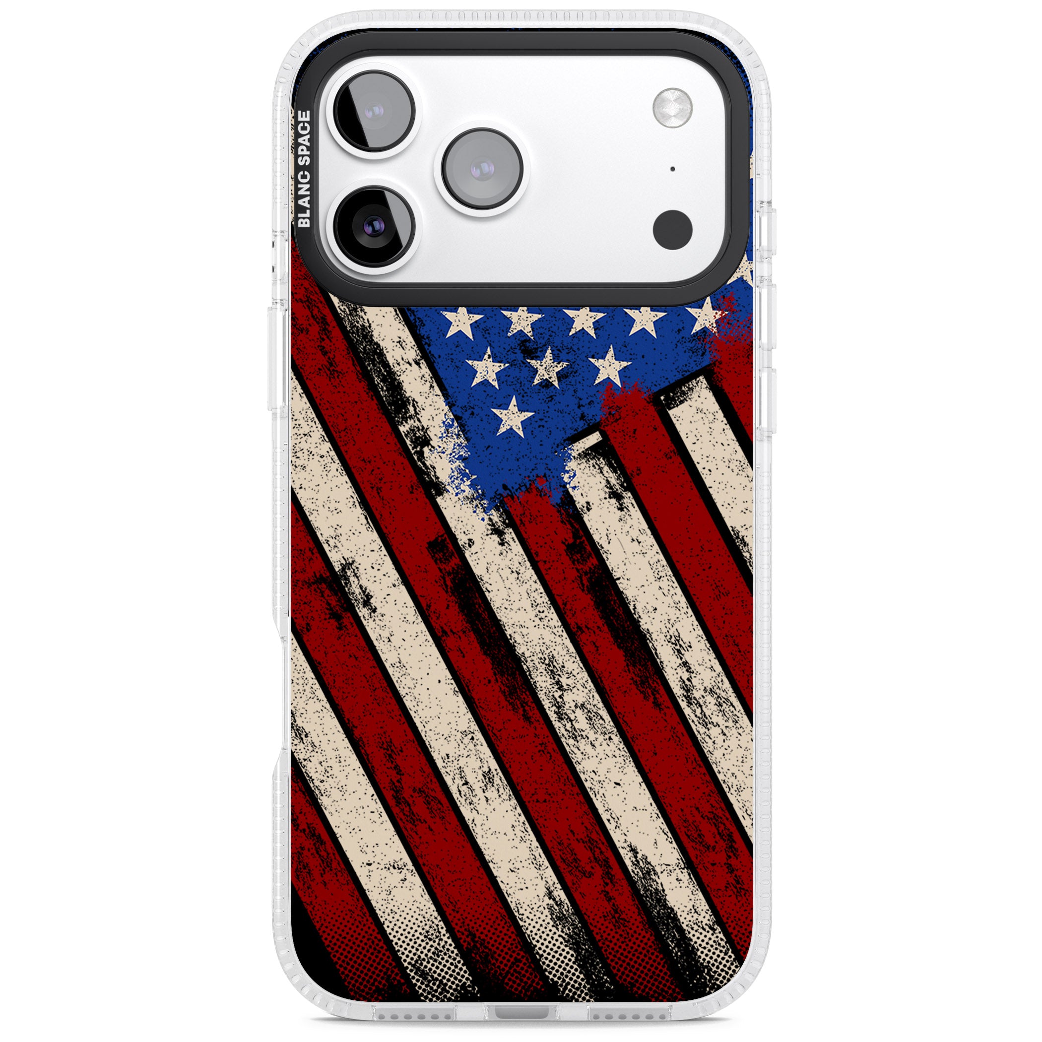 Distressed Us Flag iPhone 17 Pro Impact Air Clear Phone Case