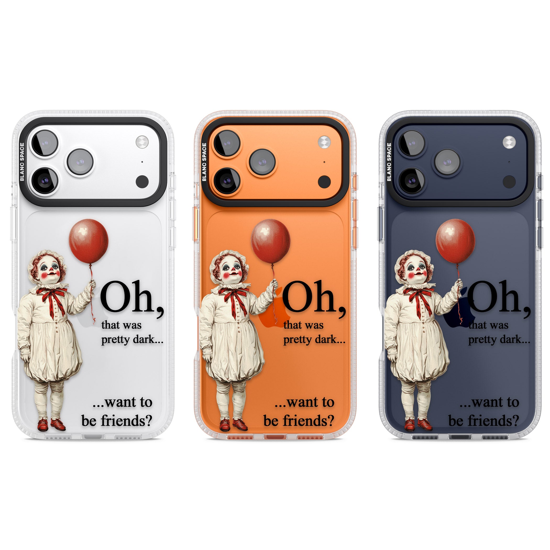 Want To Be Friends? iPhone 17 Pro Impact Air Clear Phone Case APT Impact Protection