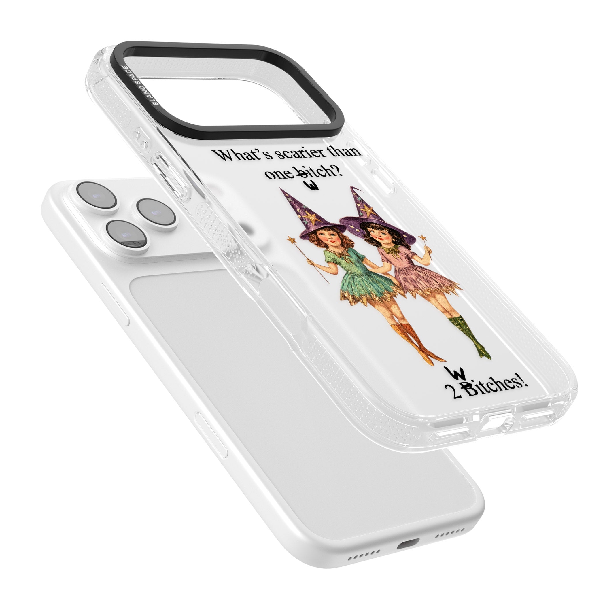 Two Witches iPhone 17 Pro Impact Air Clear Phone Case Colours