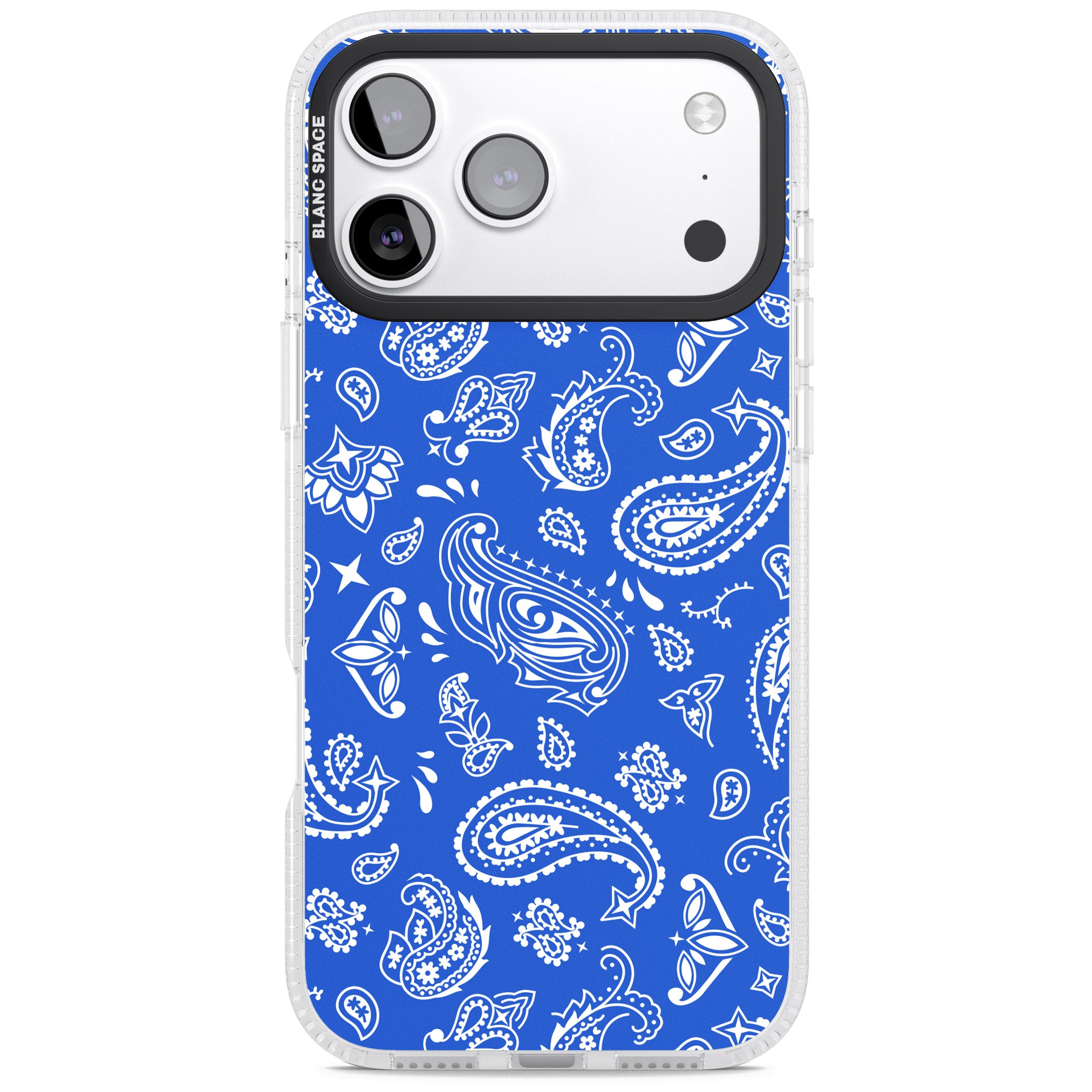 Blue Bandana iPhone 17 Pro Max Impact Air Clear Phone Case