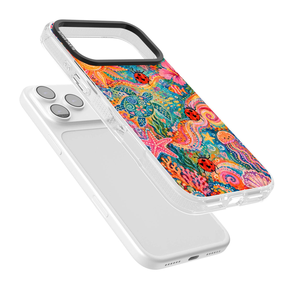 Coral Whimsy for her iPhone case | Clear Case Impact Air case for iPhone 17 Pro, iPhone 17 Pro Max