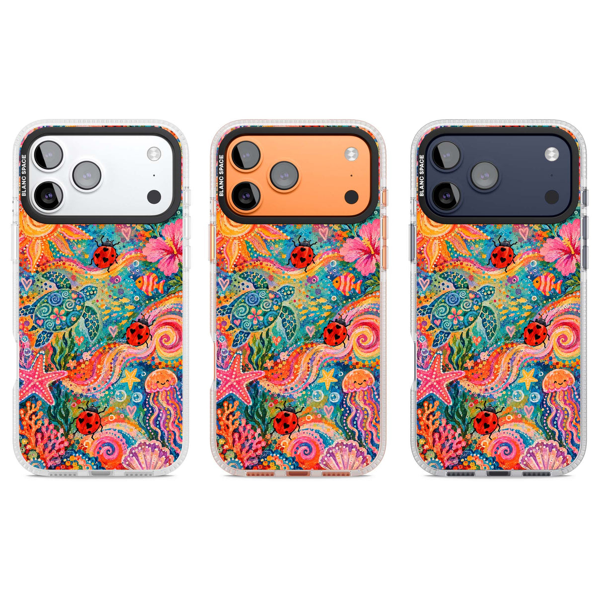 Coral Whimsy for her iPhone case | Clear Case Impact Air case for iPhone 17 Pro, iPhone 17 Pro Max
