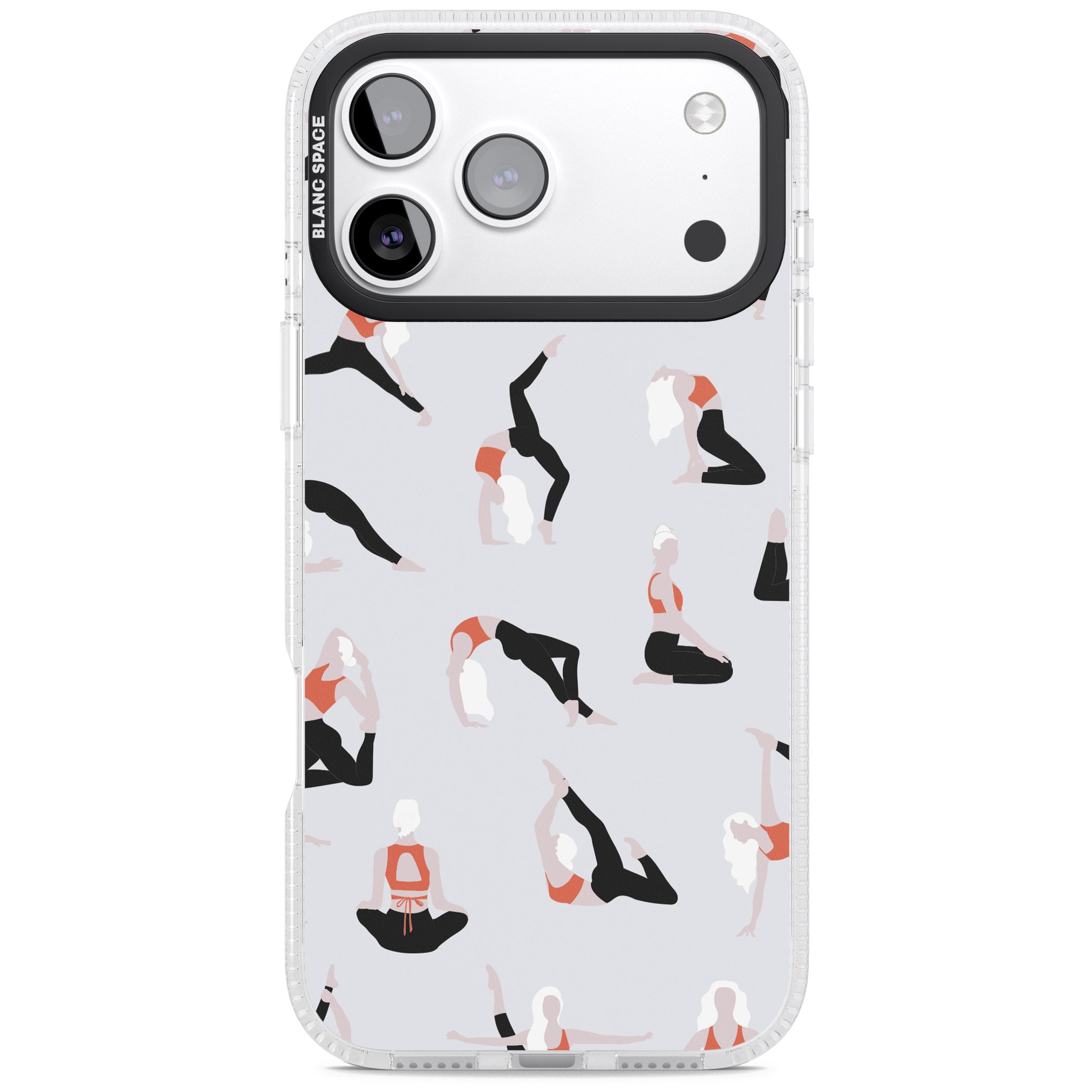 Yoga Poses Standard iPhone 17 Pro Impact Air Clear Phone Case