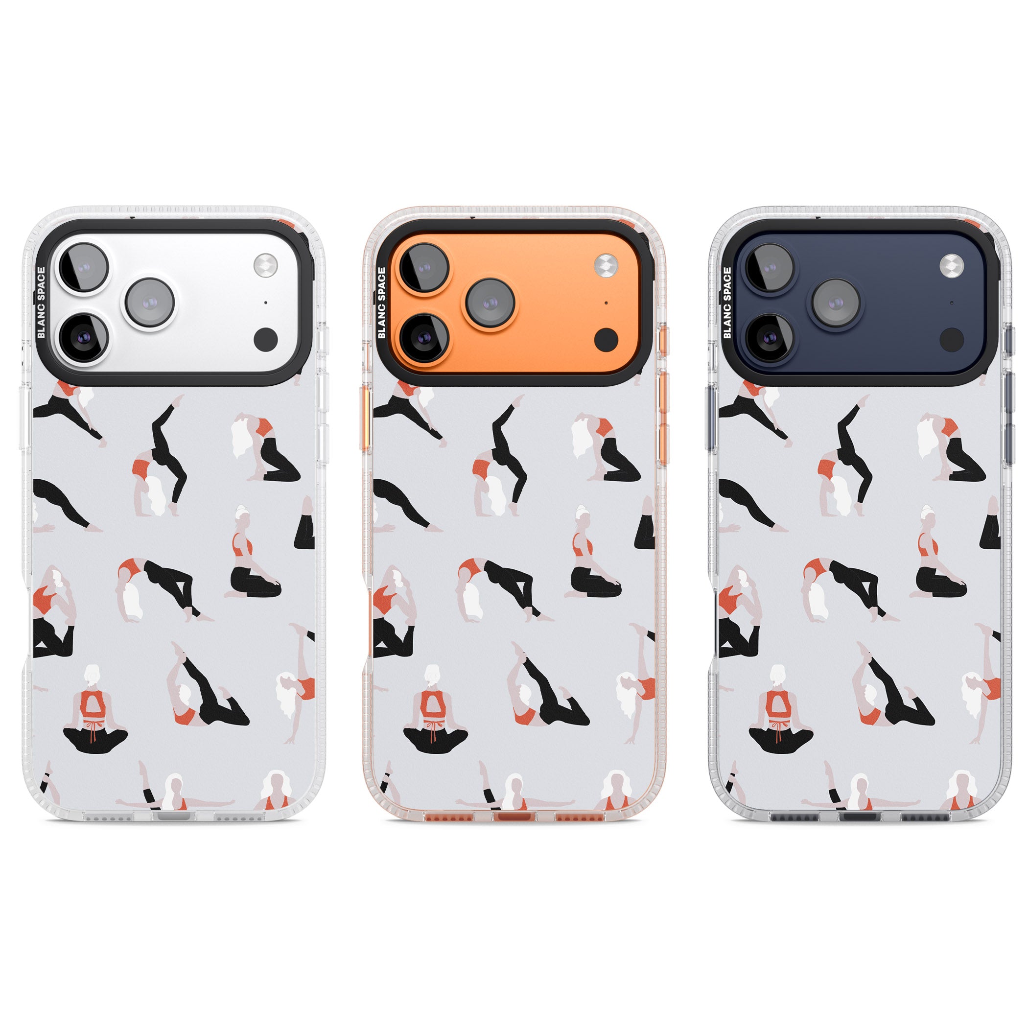 Yoga Poses Standard iPhone 17 Pro Impact Air Clear Phone Case APT Impact Protection