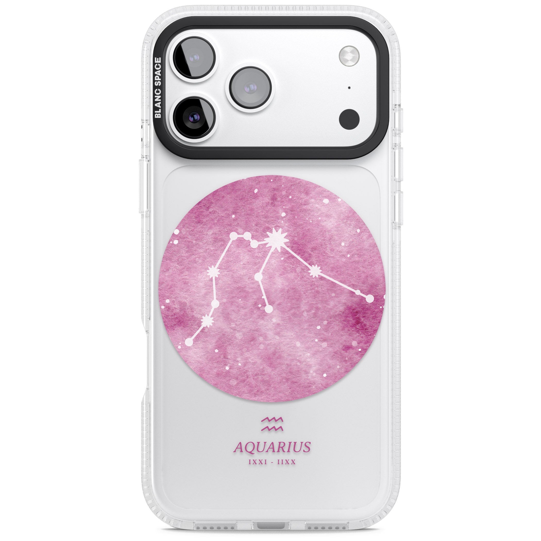 Aquarius Zodiac iPhone 17 Pro Impact Air Clear Phone Case