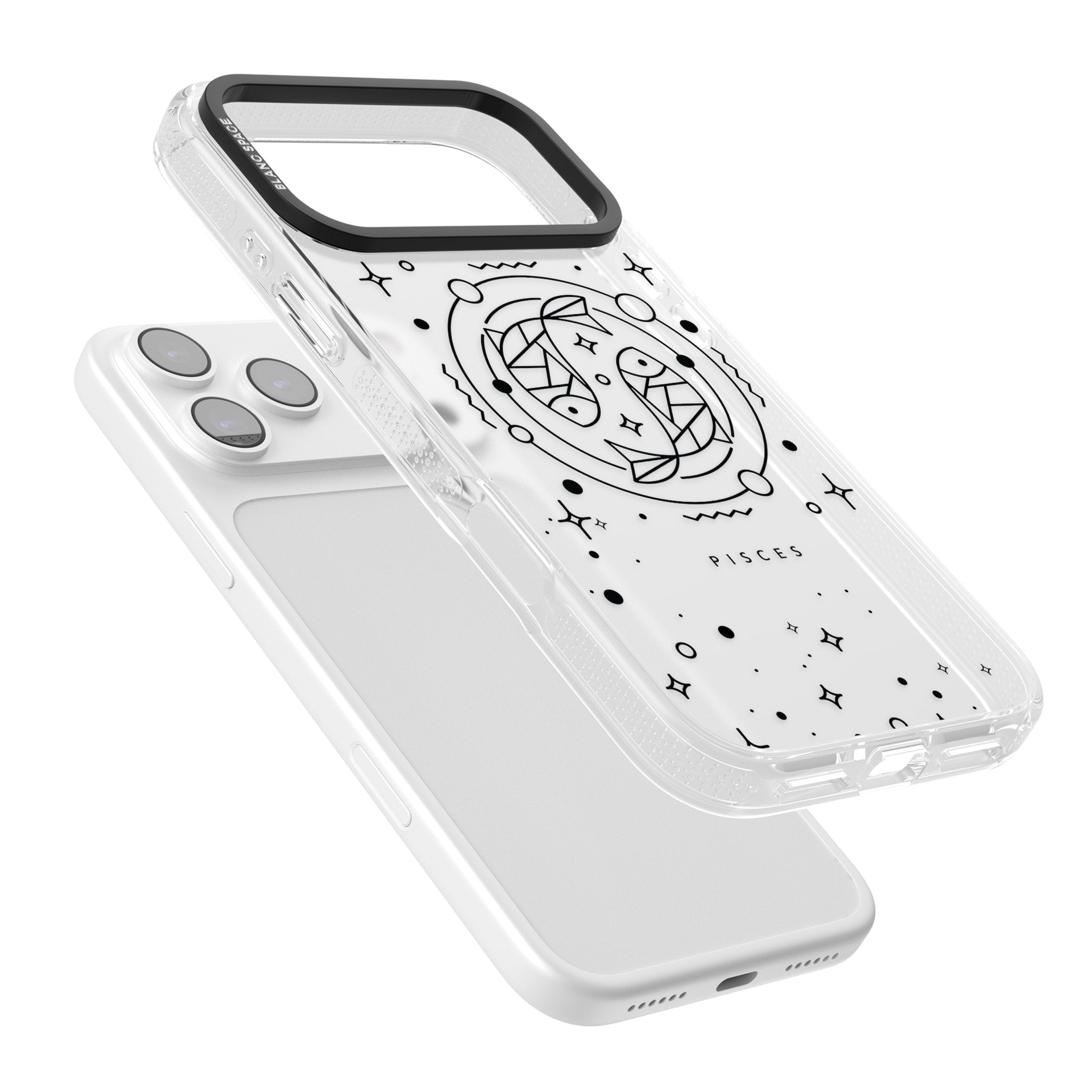 Pisces Emblem Transparent iPhone 17 Pro Impact Air Clear Phone Case Colours