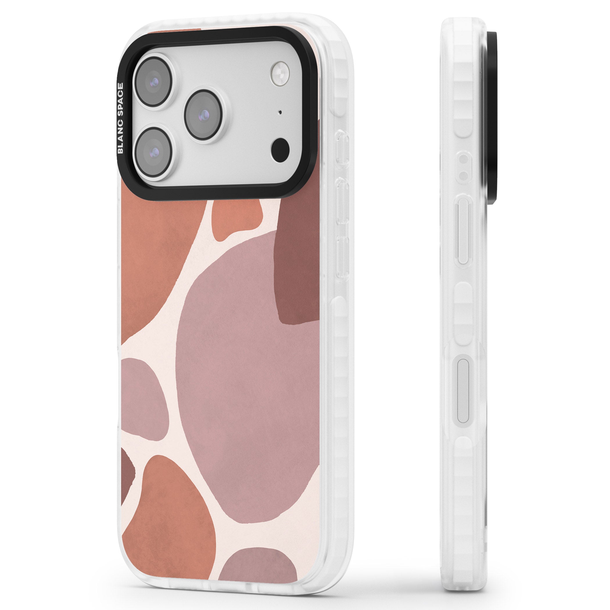 Terra Abstract iPhone 17 Pro Impact Clear Phone Case Side Profile