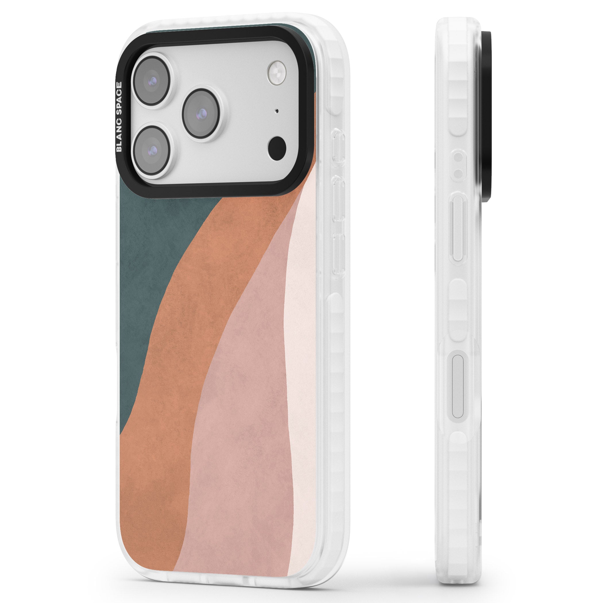 Earthwave Abstract iPhone 17 Pro Impact Clear Phone Case Side Profile