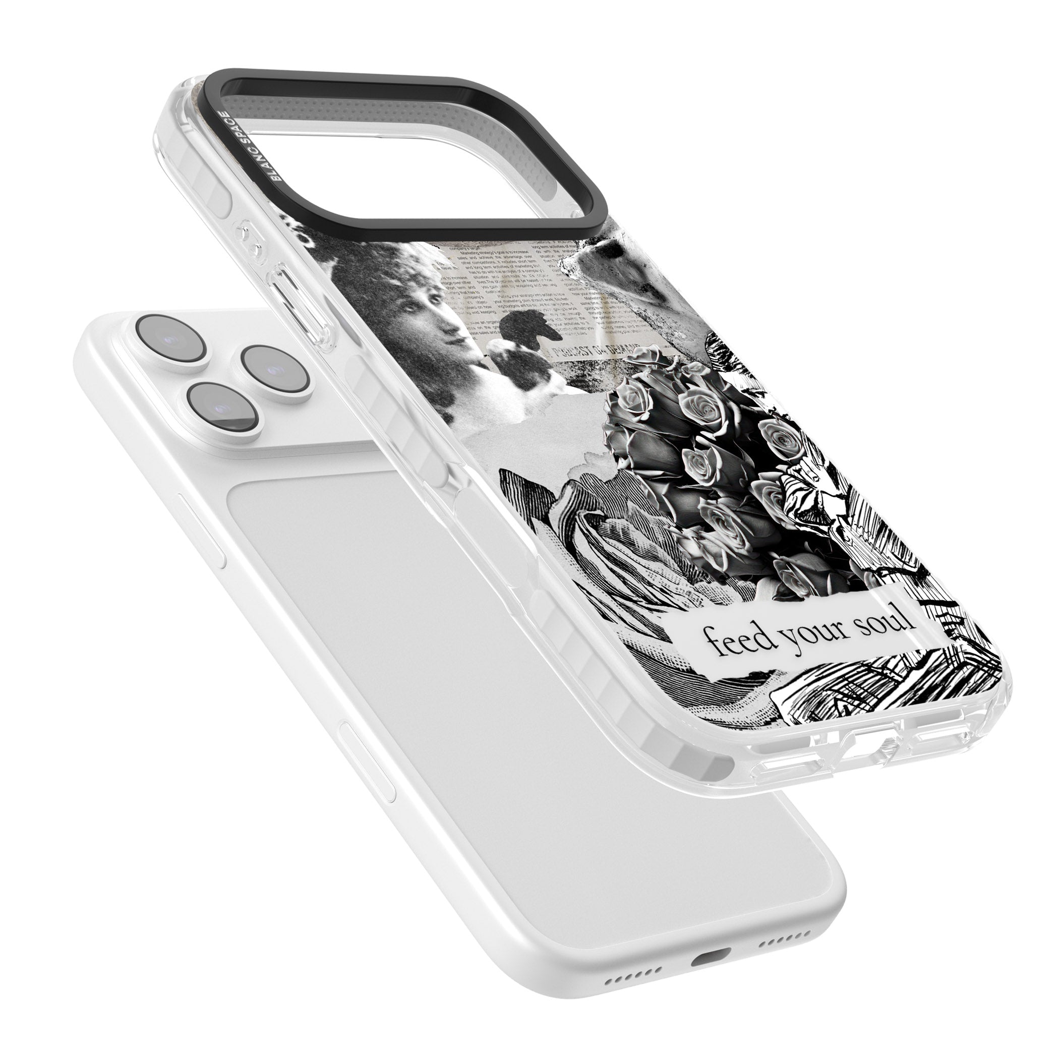 Feed Your Soul iPhone 17 Pro Impact Clear Phone Case Colours