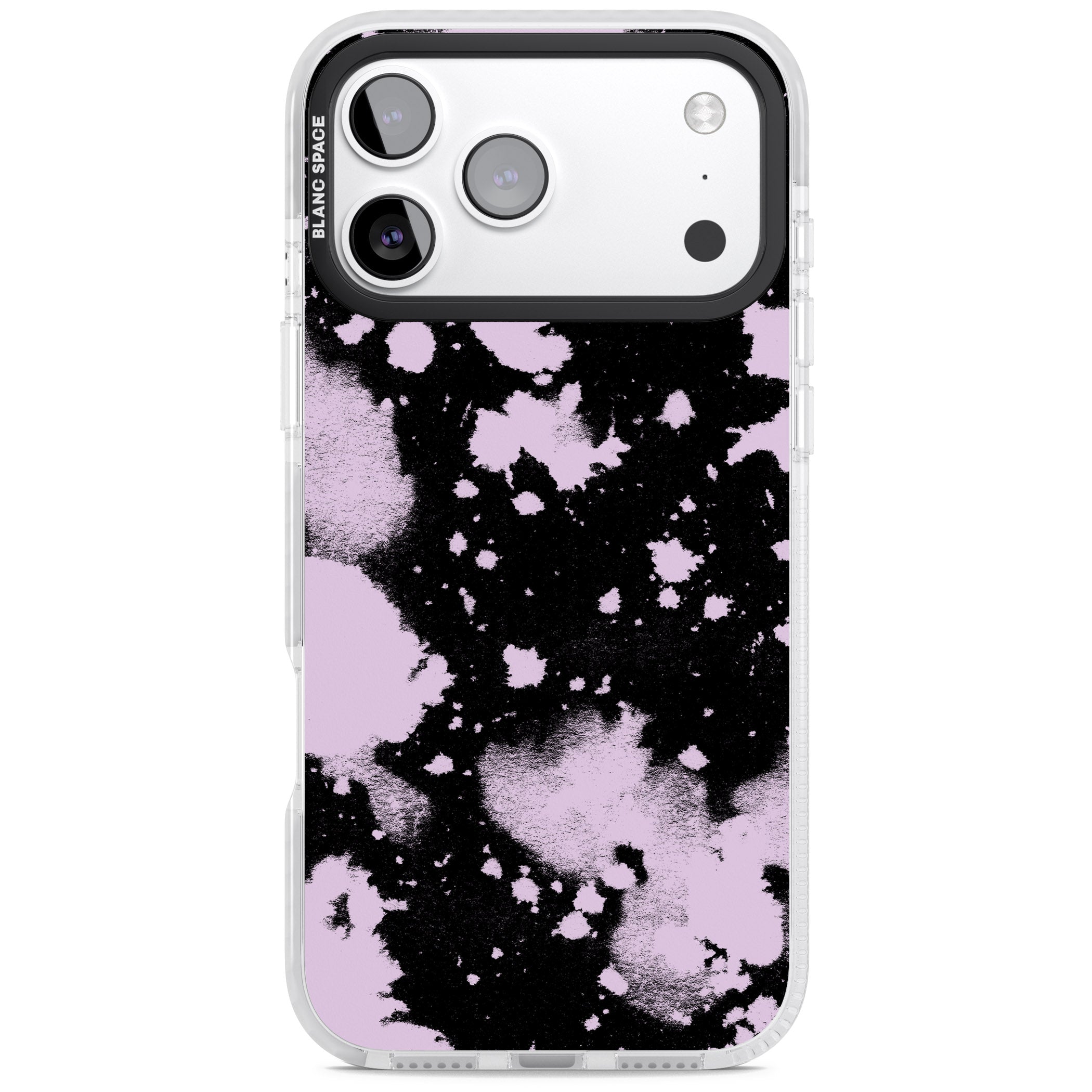 Pink & Black Acid Wash Tie Dye iPhone 17 Pro Impact Clear Phone Case